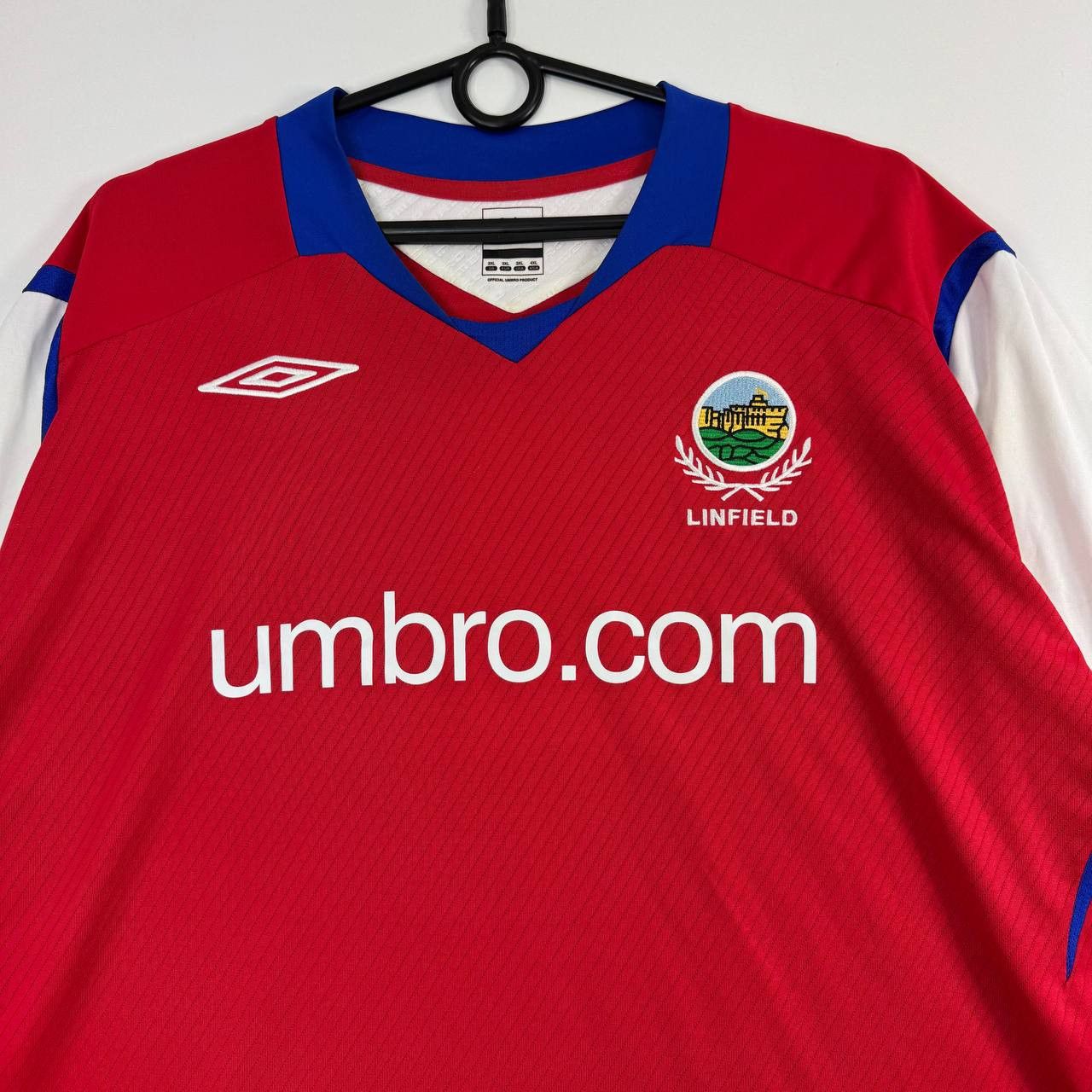Umbro Linfield FC Umbro Home Shirt Red White Mens Size 3XL Size US XXL / EU 58 / 5 - 2 Thumbnail
