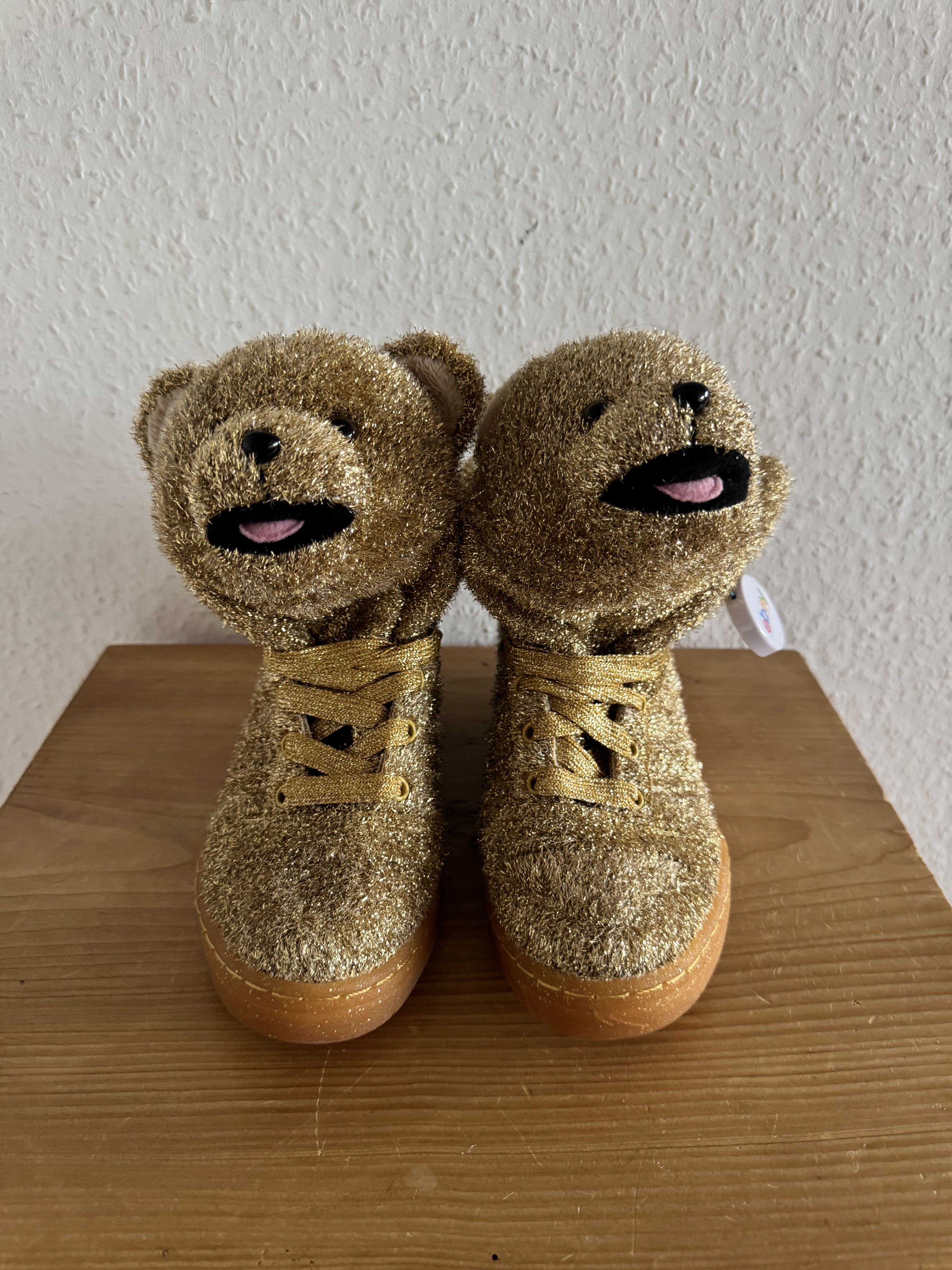Adidas × Jeremy Scott Gold Teddy Bear Sneakers Size US 5.5 / IT 35.5 - 3 Thumbnail