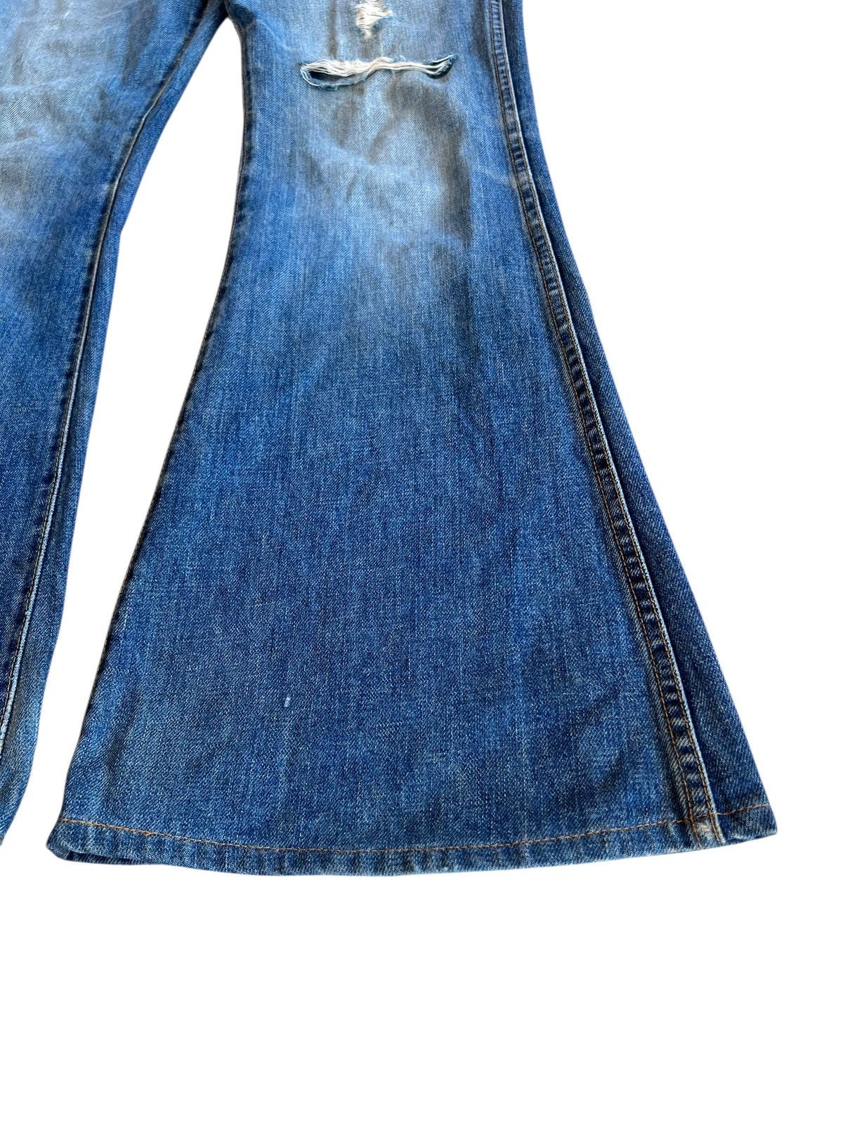 Japanese Brand Vintage BigJohn Super Bootcut Distressed Mudwash Jean Size US 31 - 5 Thumbnail