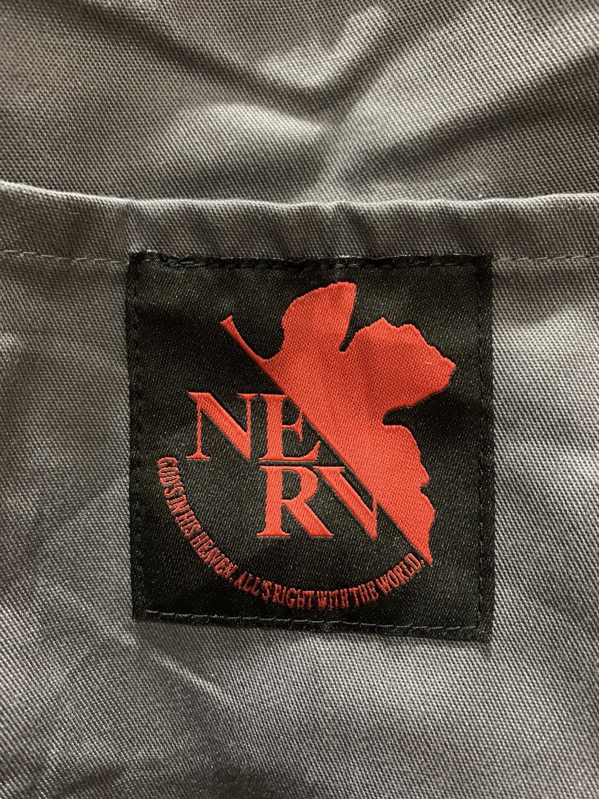 image of Anima A.t Field Evangelion Work Nerv Evo Khara Jumpsuit Coveralls in Charcoal Grey (Size Medium)