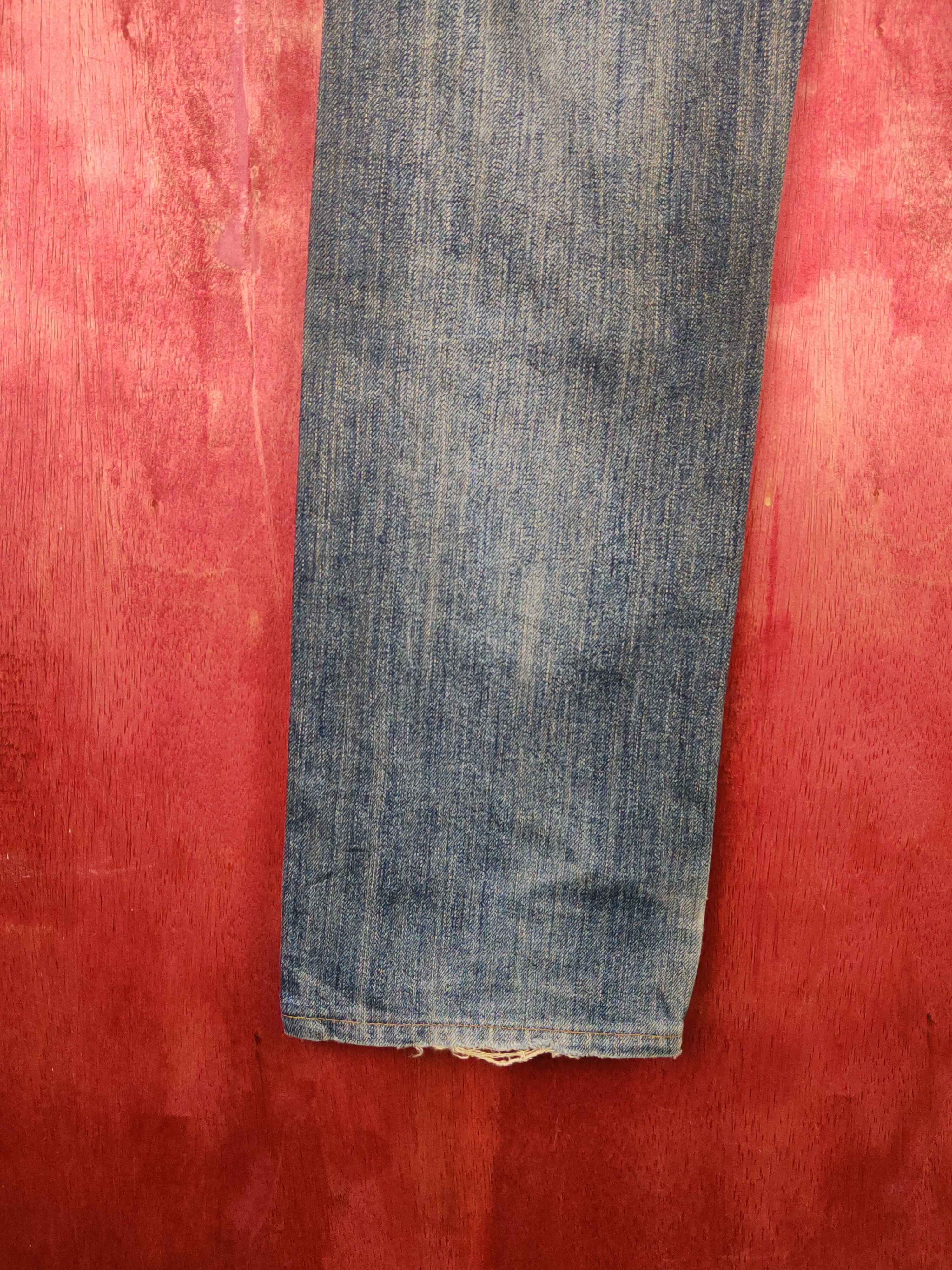 Edwin Edwin Dark Blue Faded Distressed Ripped Jeans #S1640 Size US 28 / EU 44 - 12 Thumbnail
