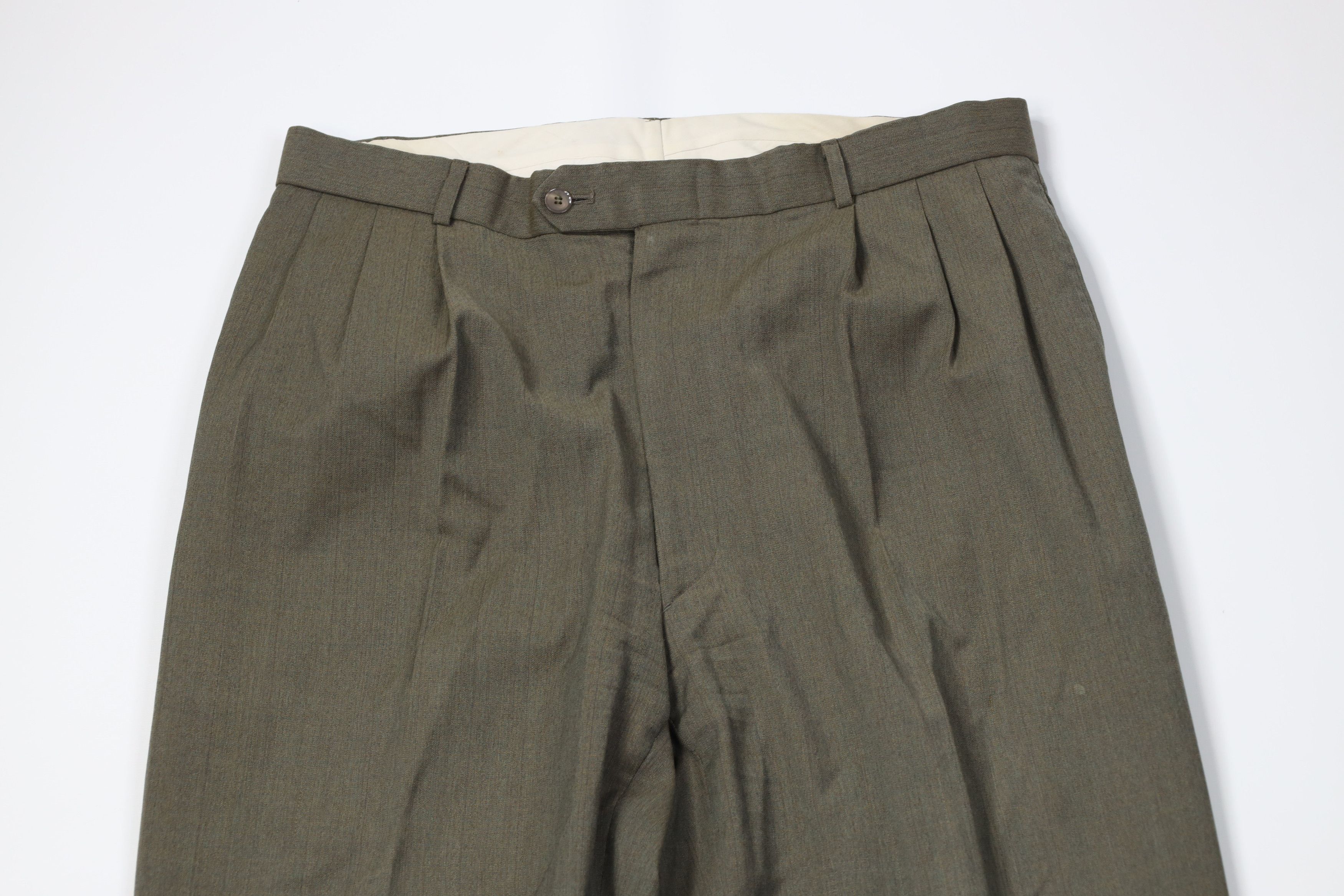 Vintage Vintage 70s Streetwear Wool Blend Wide Leg Chino Pants Size US 34 / EU 50 - 2 Thumbnail