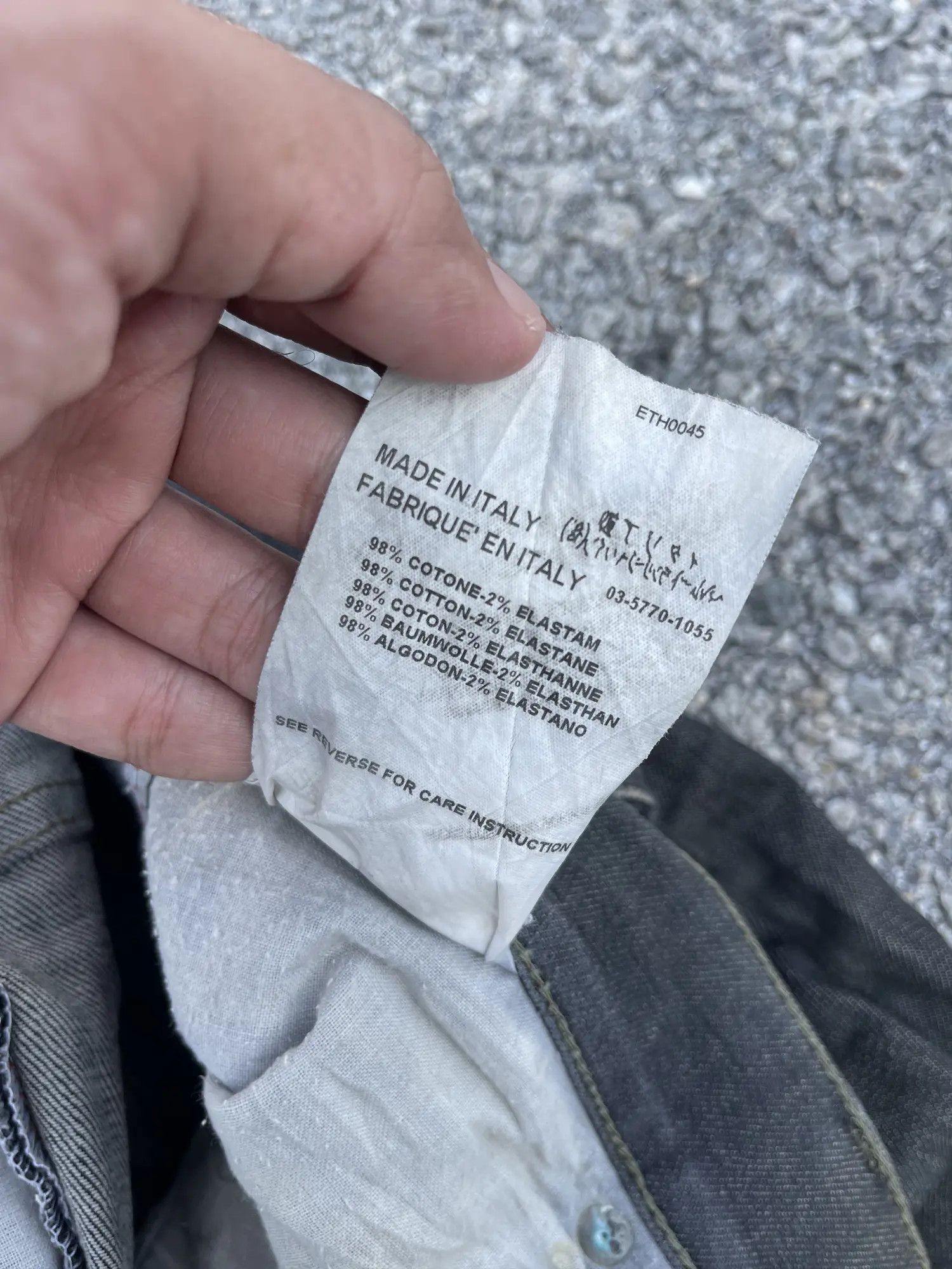 Helmut Lang × Vintage Vtg 90s Helmut Lang Black Dirt Low Waist Contour Fit Size US 31 - 19 Thumbnail