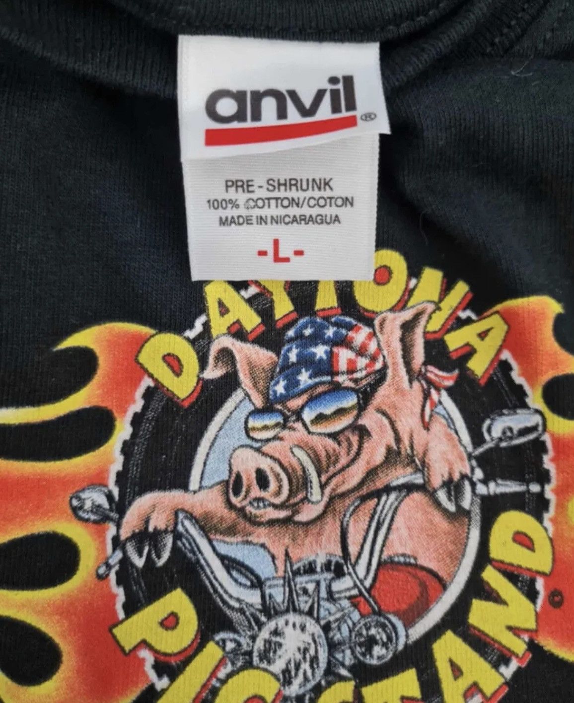 Vintage Vintage Biker Daytona pig stand print 2000s t shirt black L Size US L / EU 52-54 / 3 - 7 Thumbnail