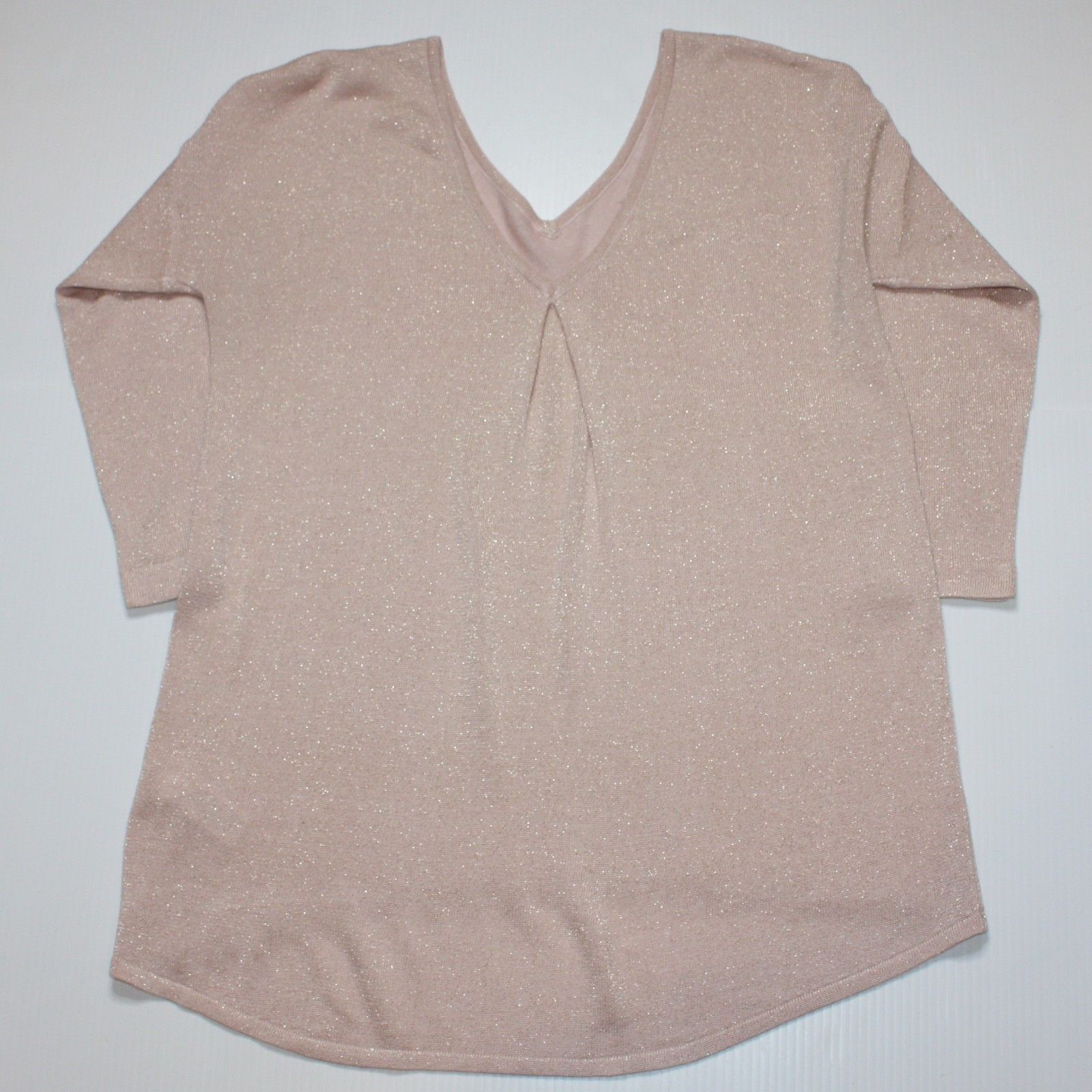 Other V-neck with Pleated Back Sweater in Pink Sparkle & size M Size M / US 6-8 / IT 42-44 - 5 Thumbnail