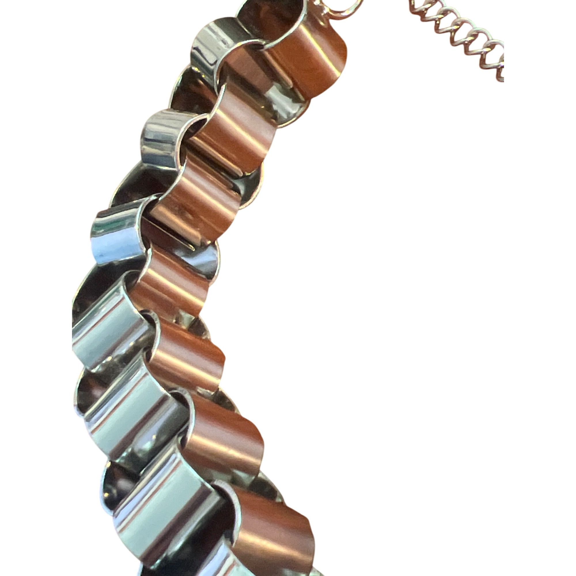 Other Chunky Silver Tone Metal Chain Link Necklace Statement Colla Size ONE SIZE - 4 Thumbnail