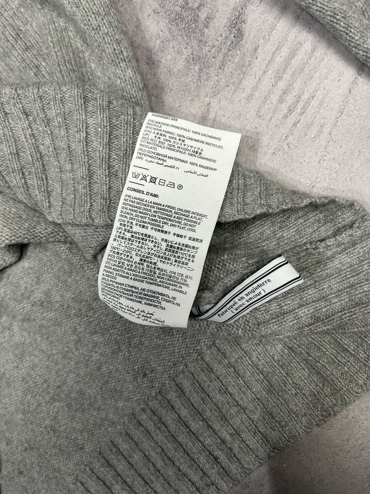 AMI AMI Grey Sweater Merino Cashmere Knit Size US L / EU 52-54 / 3 - 13 Thumbnail