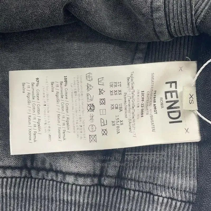 Fendi Fendi Women's Dark Gray Cropped Sweatshirt . Size XS / US 0-2 / IT 36-38 - 4 Thumbnail