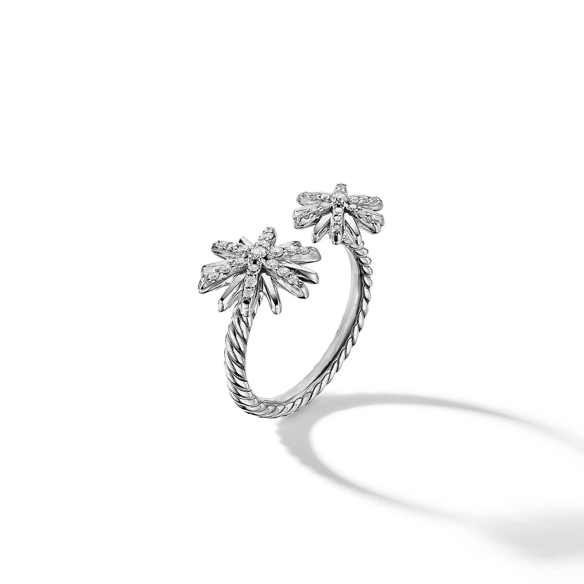 David Yurman o1w1db10325 Bypass Ring in Sterling Silver with Diamond Size ONE SIZE - 3 Thumbnail