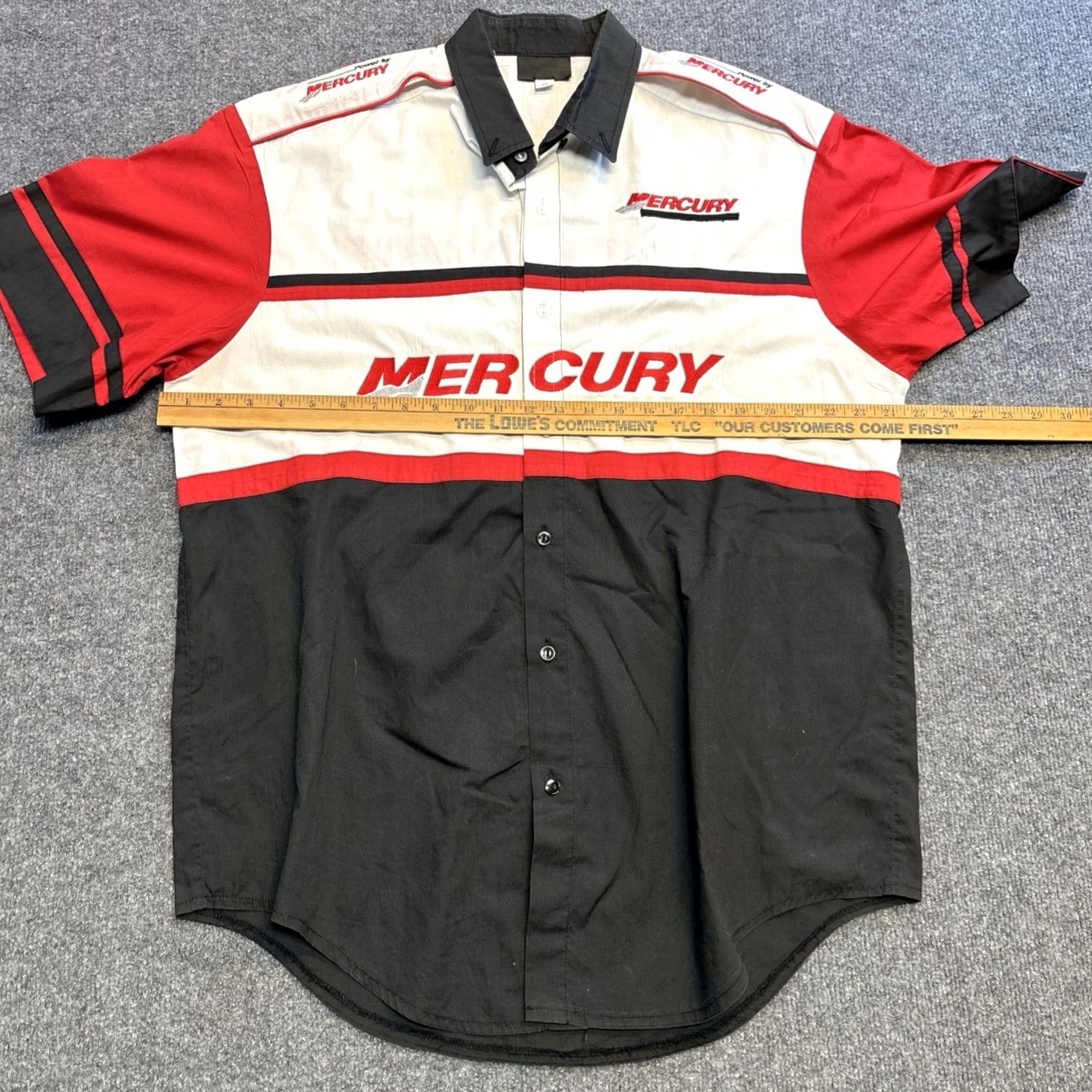 Vintage Mercury Marine Team Shirt Men's XL Button-Up Embroidered Size US XL / EU 56 / 4 - 6 Thumbnail