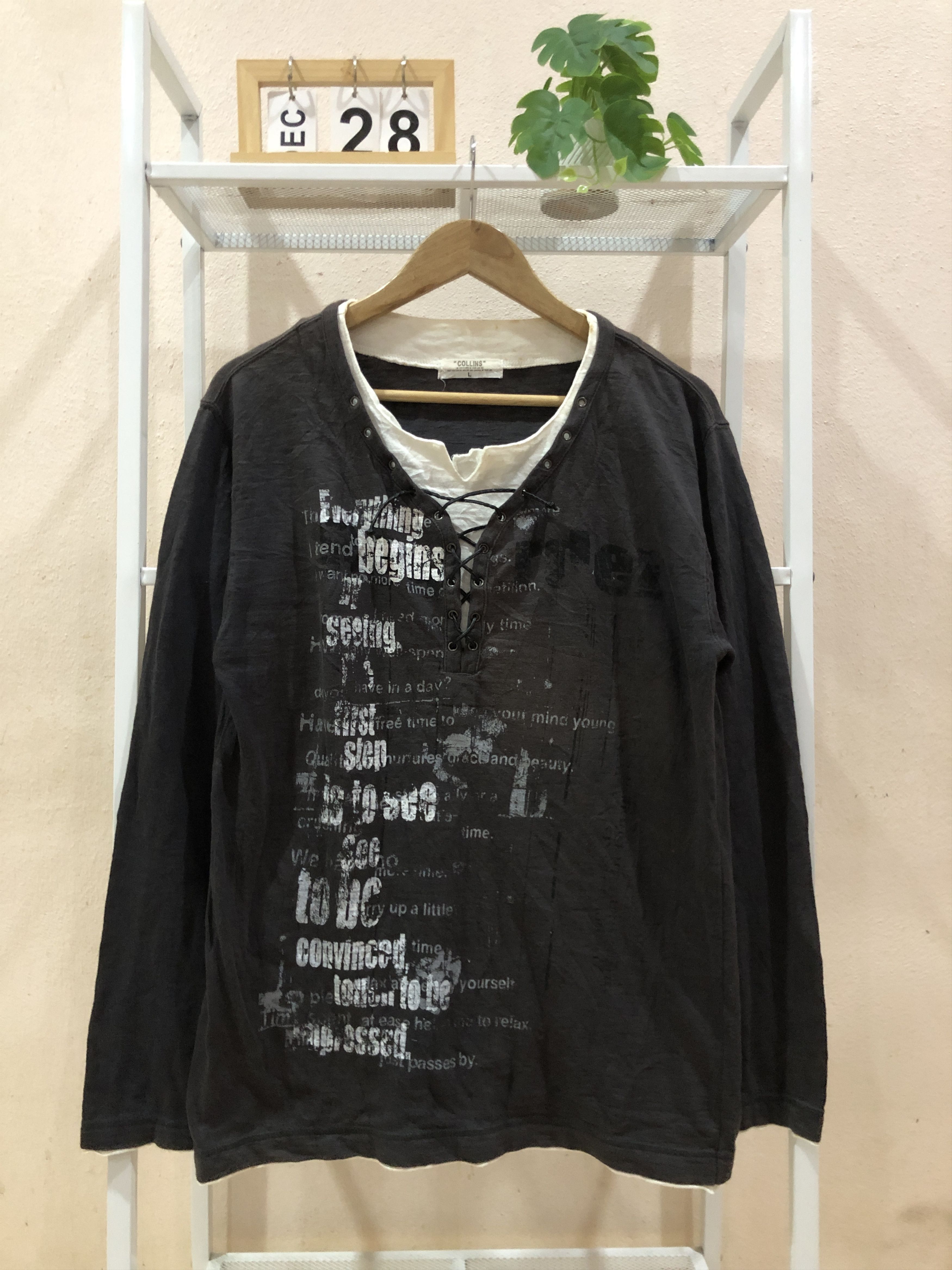 If Six Was Nine y2k Poem Beaumont Carr Punk Goth Grunge Style Shirts Size US L / EU 52-54 / 3 - 1 Thumbnail