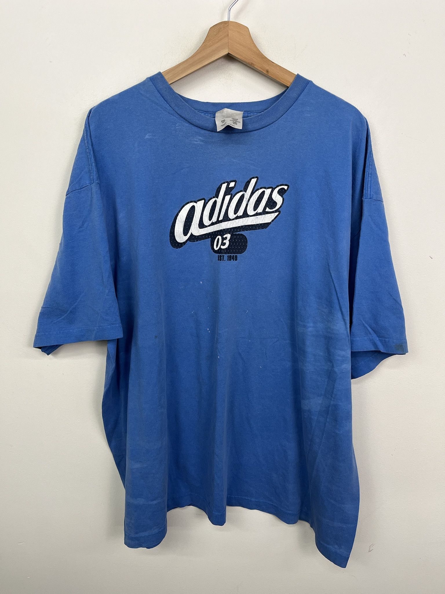 Adidas Vintage Y2K Adidas Jersey Print Logo Tee Shirt Size XXL Size US XXL / EU 58 / 5 - 1 Thumbnail