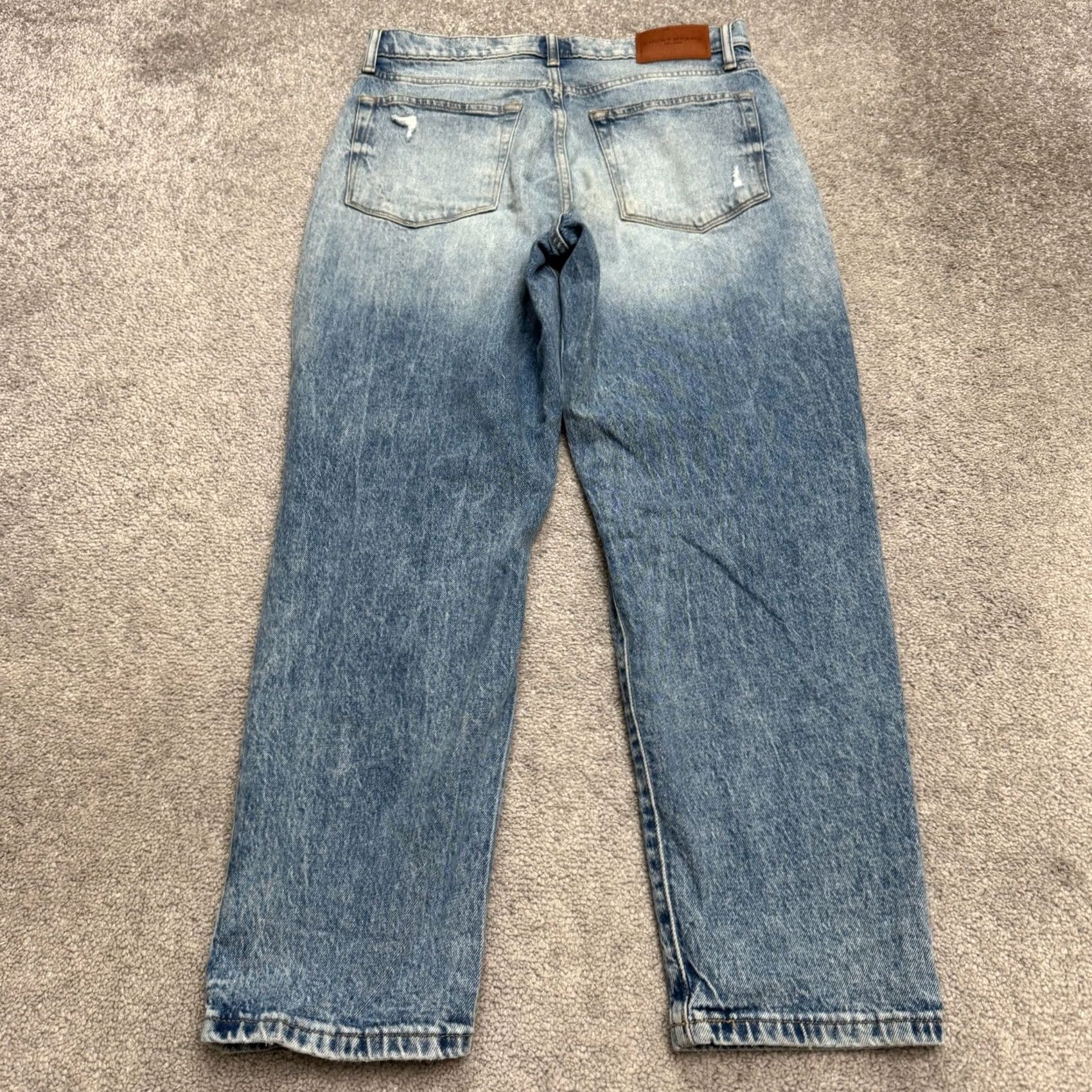 Lucky Brand Lucky Brand Drew Mom High Rise Taper Distressed Button Fly Denim Jeans Womens 10 Blue 90s City Classic Streetwear Mens Size 32" / US 10 / IT 46 - 2 Thumbnail