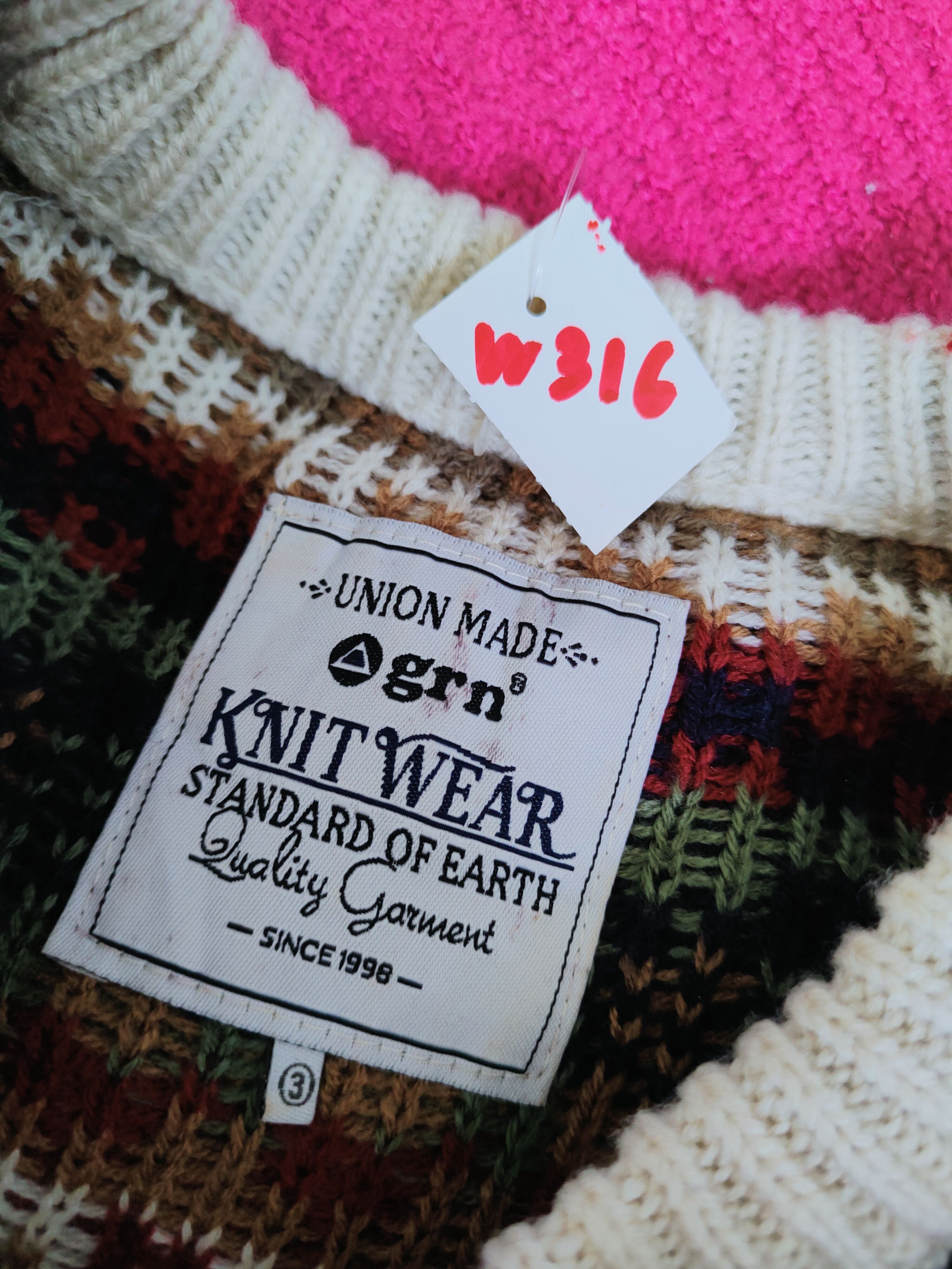GRN × Homespun Knitwear × Japanese Brand GRN Cream Knitwear Sweatshirts #W316 Size L / US 10 / IT 46 - 12 Thumbnail