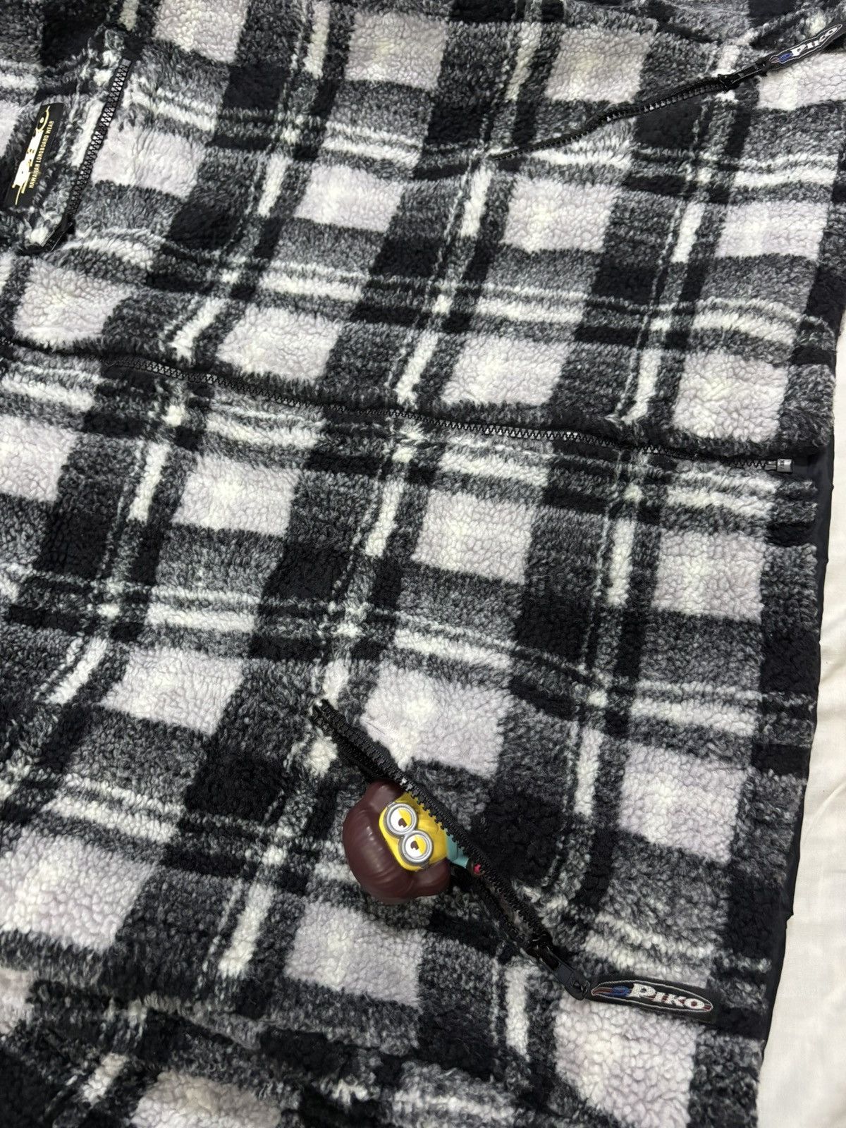 Vintage Piko Hawaiian Plaid Fleece Zipper Gorpcore Jacket