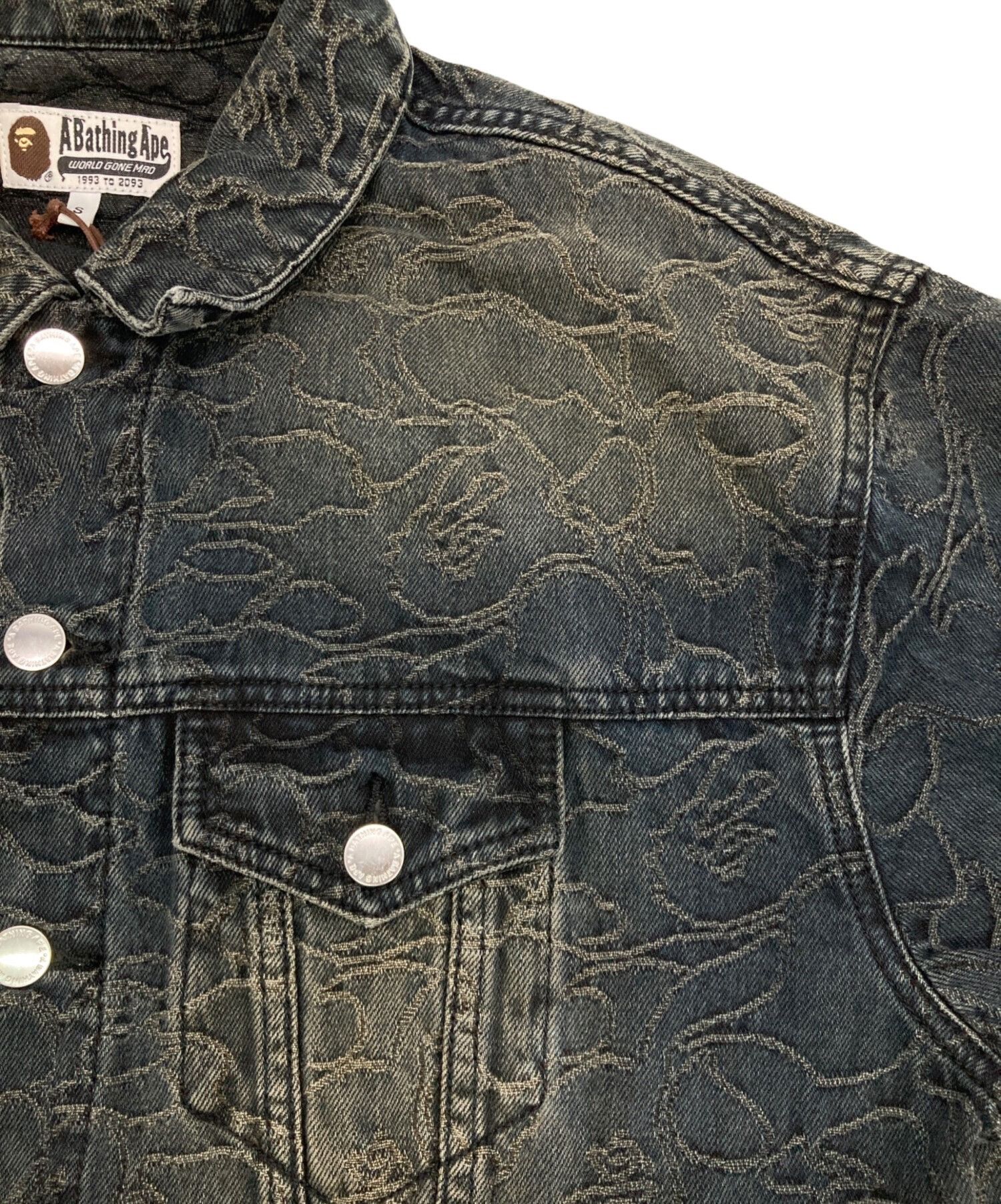 Bape A BATHING APE LINE CAMO JACQUARD 13OZ DENIM JACKET INDIGO S Size US S / EU 44-46 / 1 - 4 Thumbnail