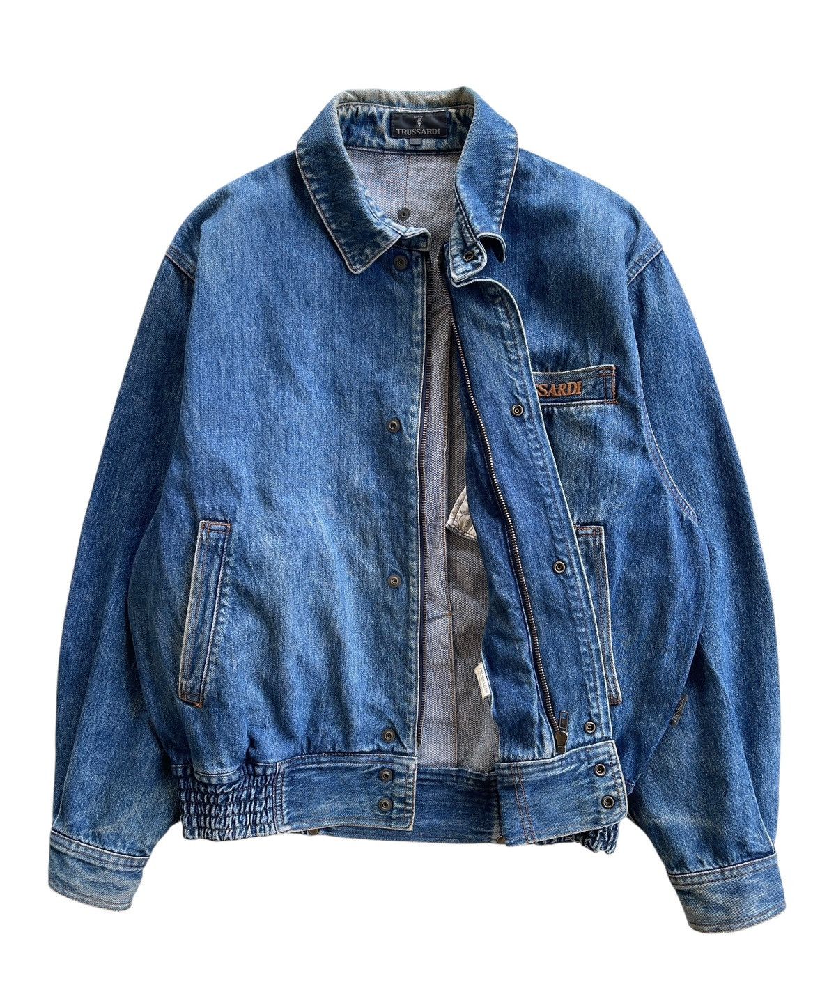 Trussardi Trussardi Denim Bomber Jacket Size US L / EU 52-54 / 3 - 2 Thumbnail