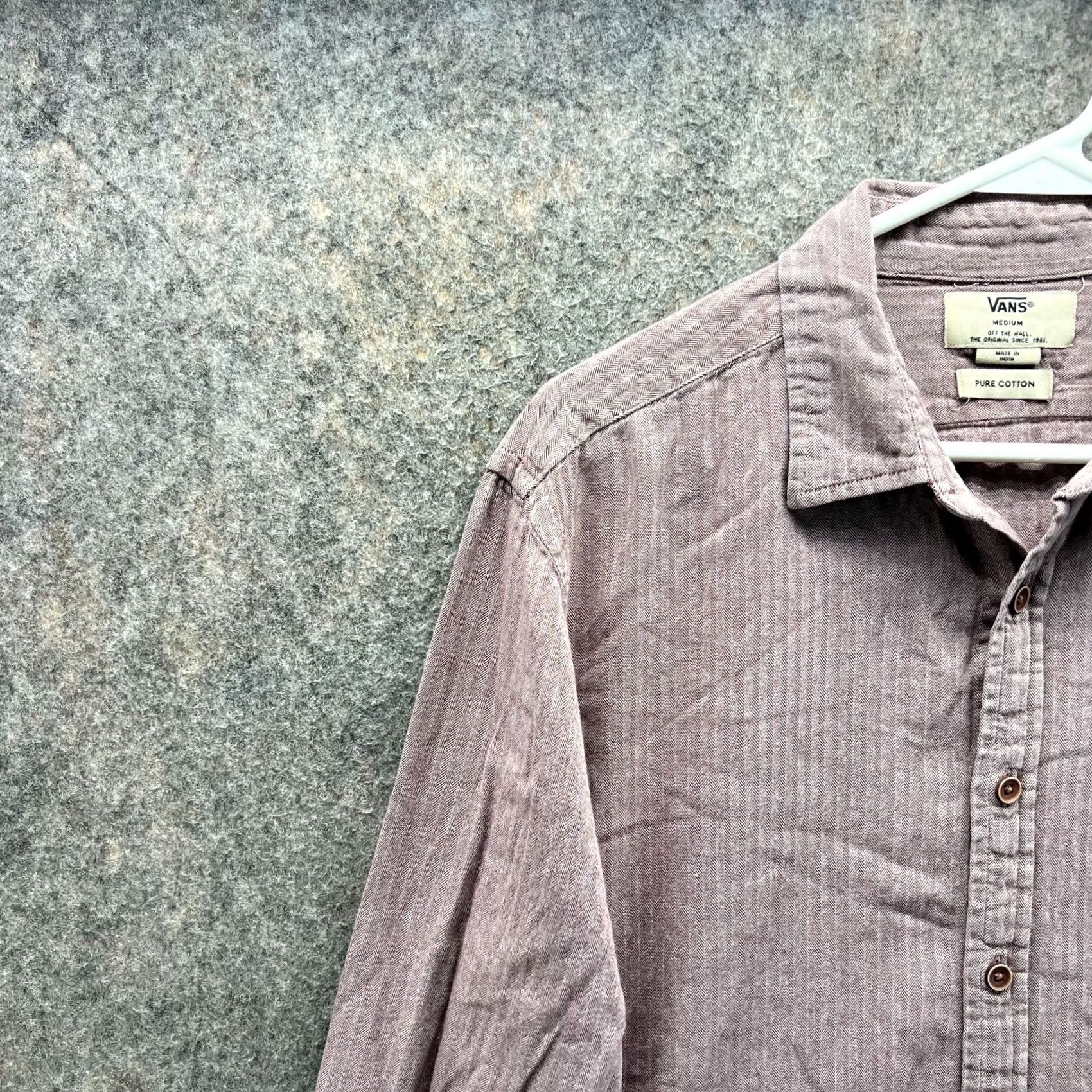 Vans Vans Shirt Men Medium Adult Purple Casual Button-Down Pocket Pure Cotton Vintage Regular Size US M / EU 48-50 / 2 - 4 Thumbnail