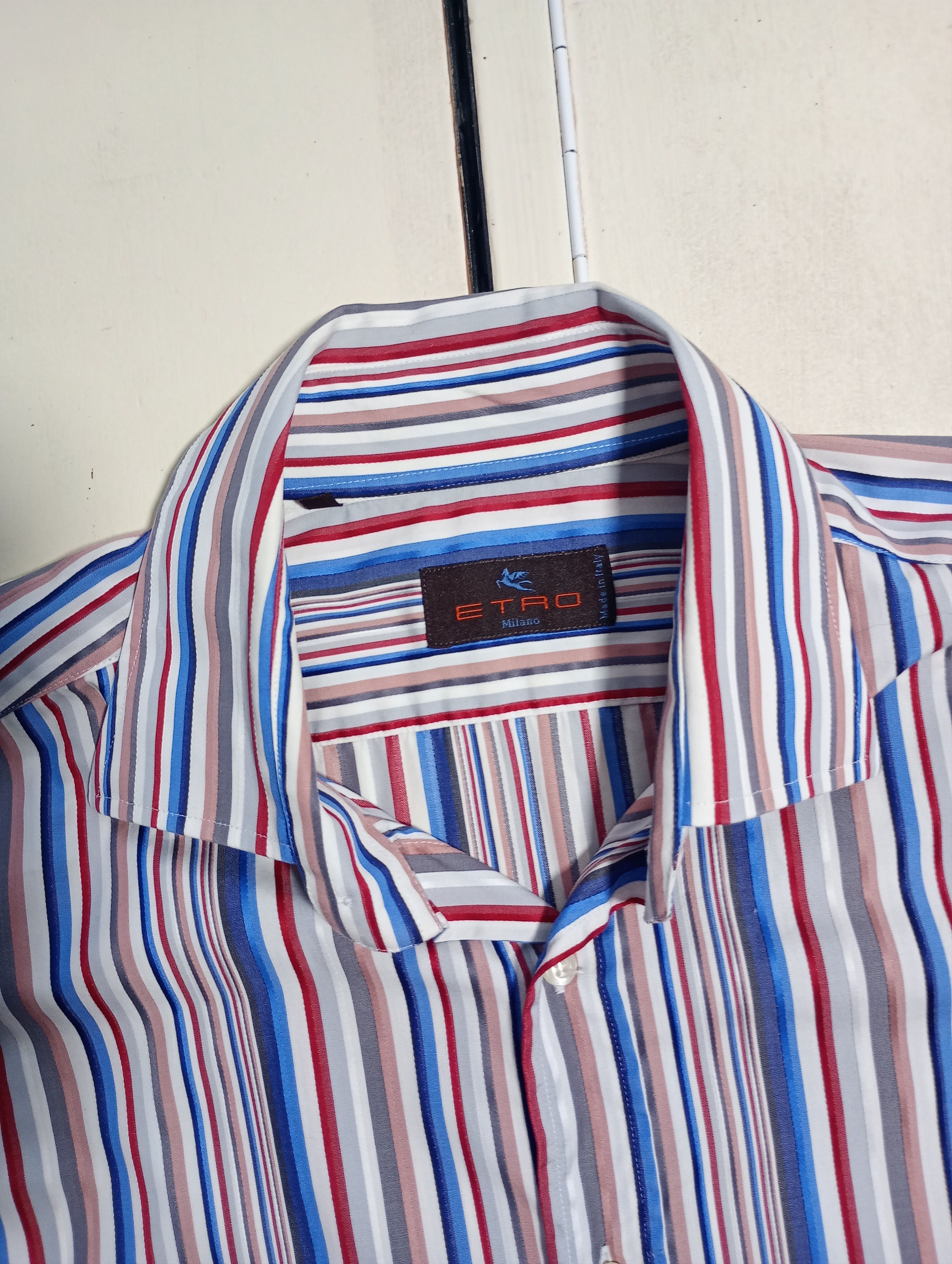 Etro Etro Milano Striped Shirt Size US L / EU 52-54 / 3 - 8 Thumbnail