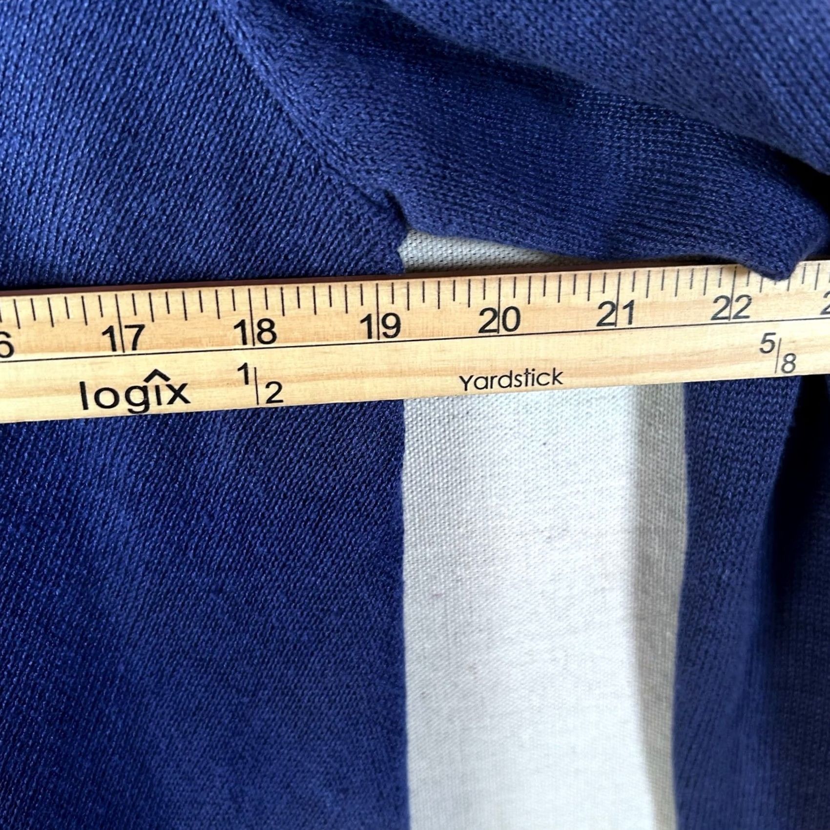 Eileen Fisher Eileen Fisher Sweater Womens PM Blue Petite Linen Open Front Cardigan Pockets Size M / US 6-8 / IT 42-44 - 8 Thumbnail