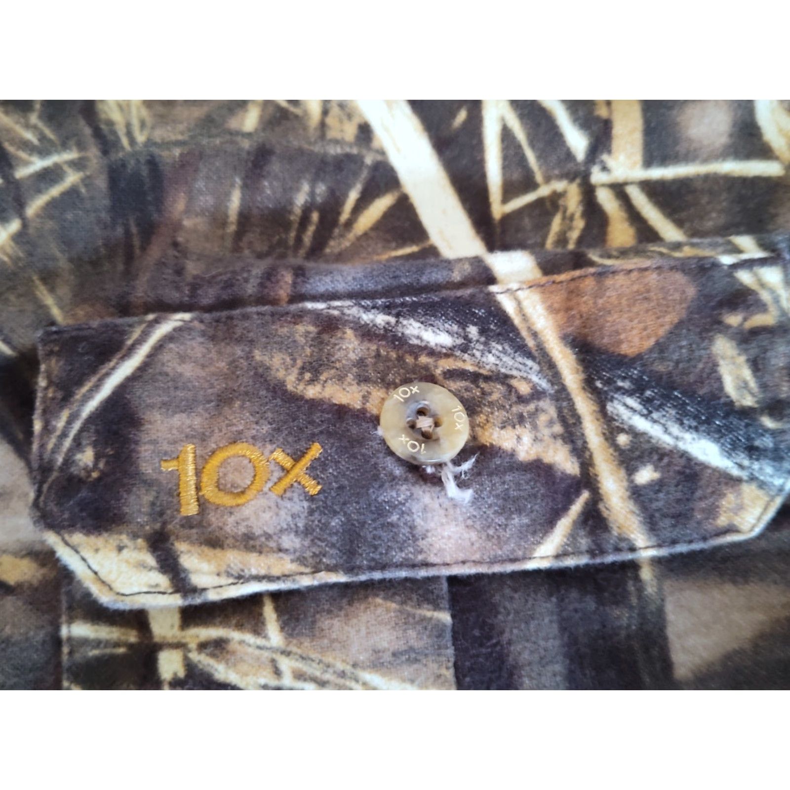 Vintage VINTAGE 10X Mens Button-Down Shirt Camouflage Flannel Hunting M Cotton Long Sleeve Fall Spring Mens Size US M / EU 48-50 / 2 - 6 Thumbnail