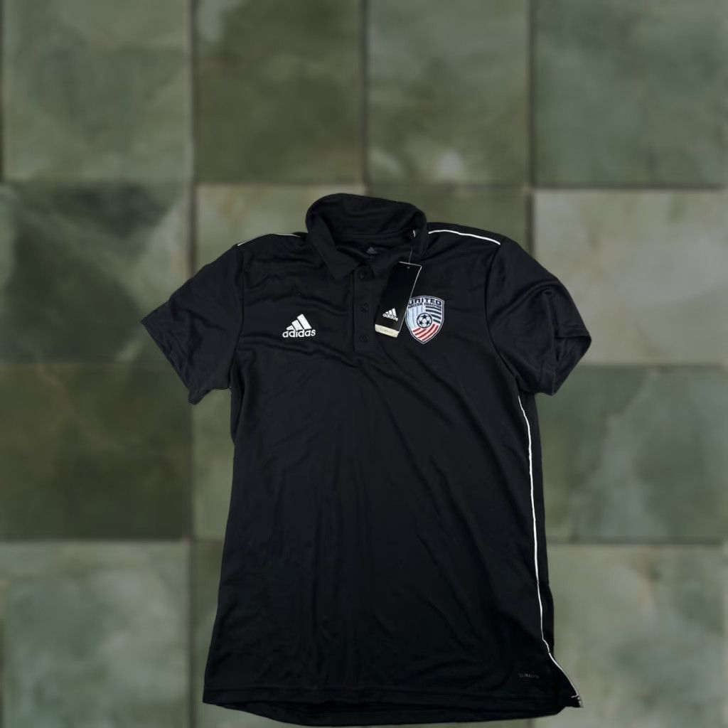 Adidas adidas Shirt Mens XL Black Climalite Soccer Jersey Short Sleeve Crew Neck Moisture Wicking Size US XL / EU 56 / 4 - 1 Thumbnail