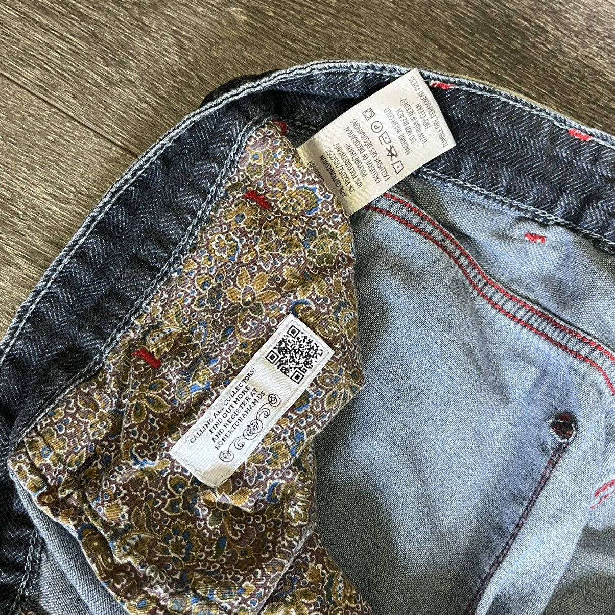 Robert Graham Vintage Robert Graham Slim Jim Washed Blue Denim Jeans 33x30 Size US 33 - 11 Thumbnail
