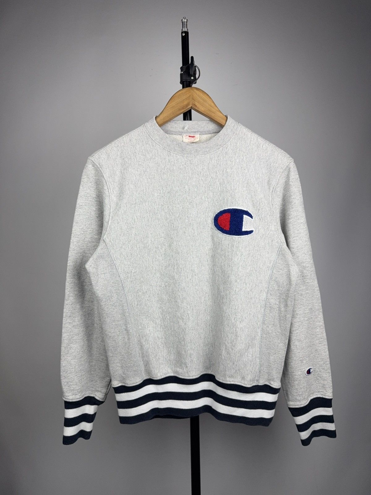Vintage Rare 90s Champion Reverse Weave Chenille C Crewneck
