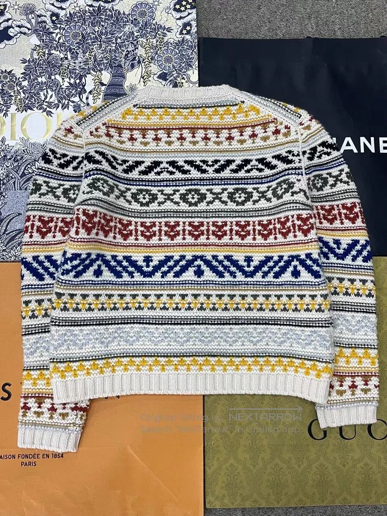 Loro Piana Loro Piana Colorful Striped Printed Cashmere Sweater Size S / US 4 / IT 40 - 3 Thumbnail