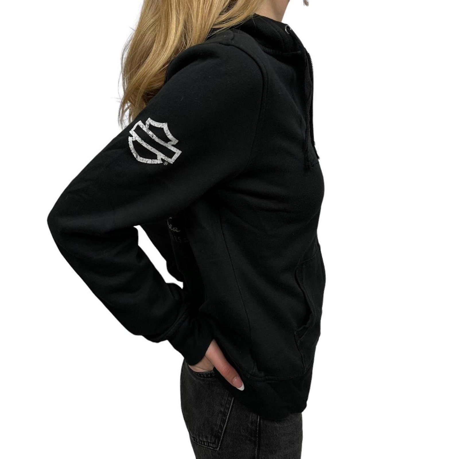 Harley Davidson Vintage Woman’s Harley Davidson Canada Zipup Hoodie Size XL / US 12-14 / IT 48-50 - 3 Thumbnail