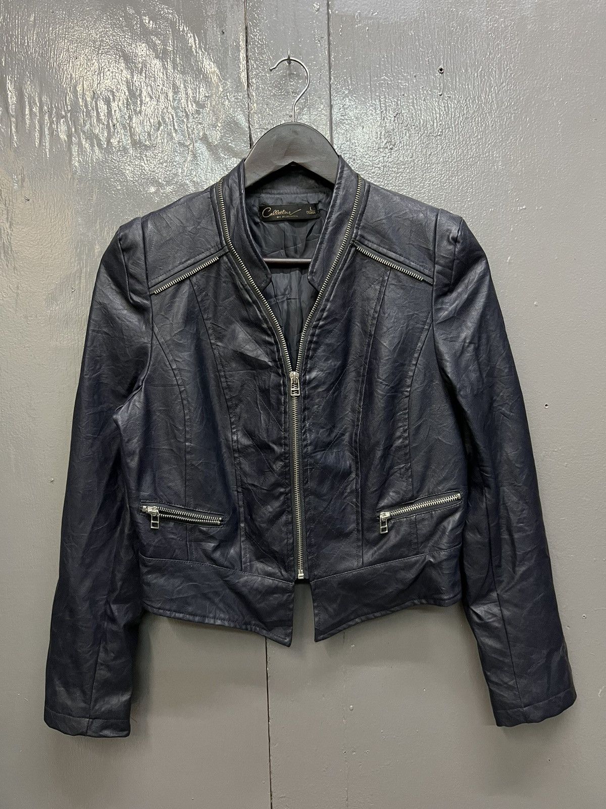 Other COLLECTION BY EUROMODA WOMENS LEATHER JACKET Size L / US 10 / IT 46 - 1 Thumbnail