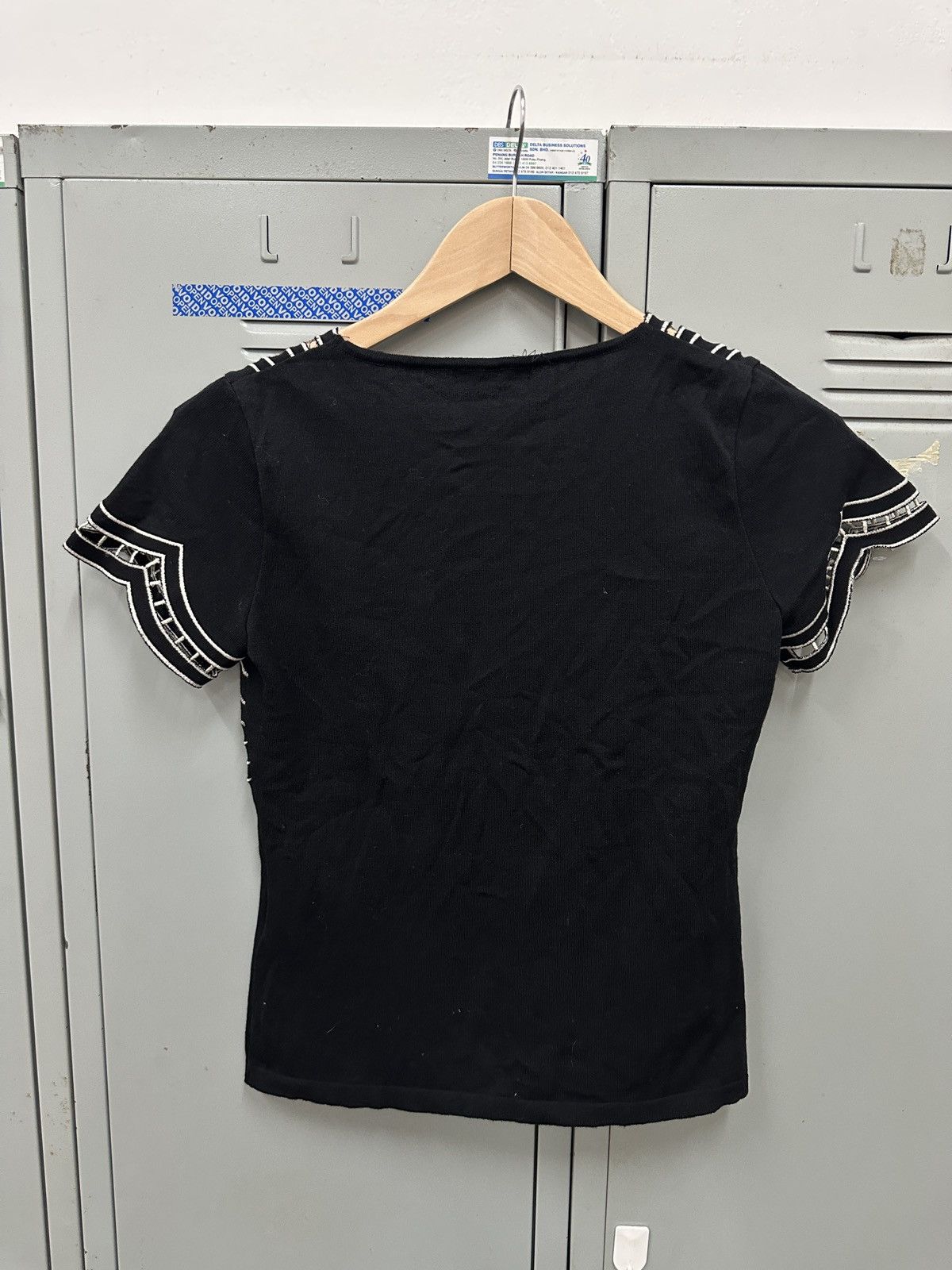 Vivienne Tam Vivienne Tam Black Silver Beaded Top ‘Cheongsam Style’ Size S / US 4 / IT 40 - 11 Thumbnail