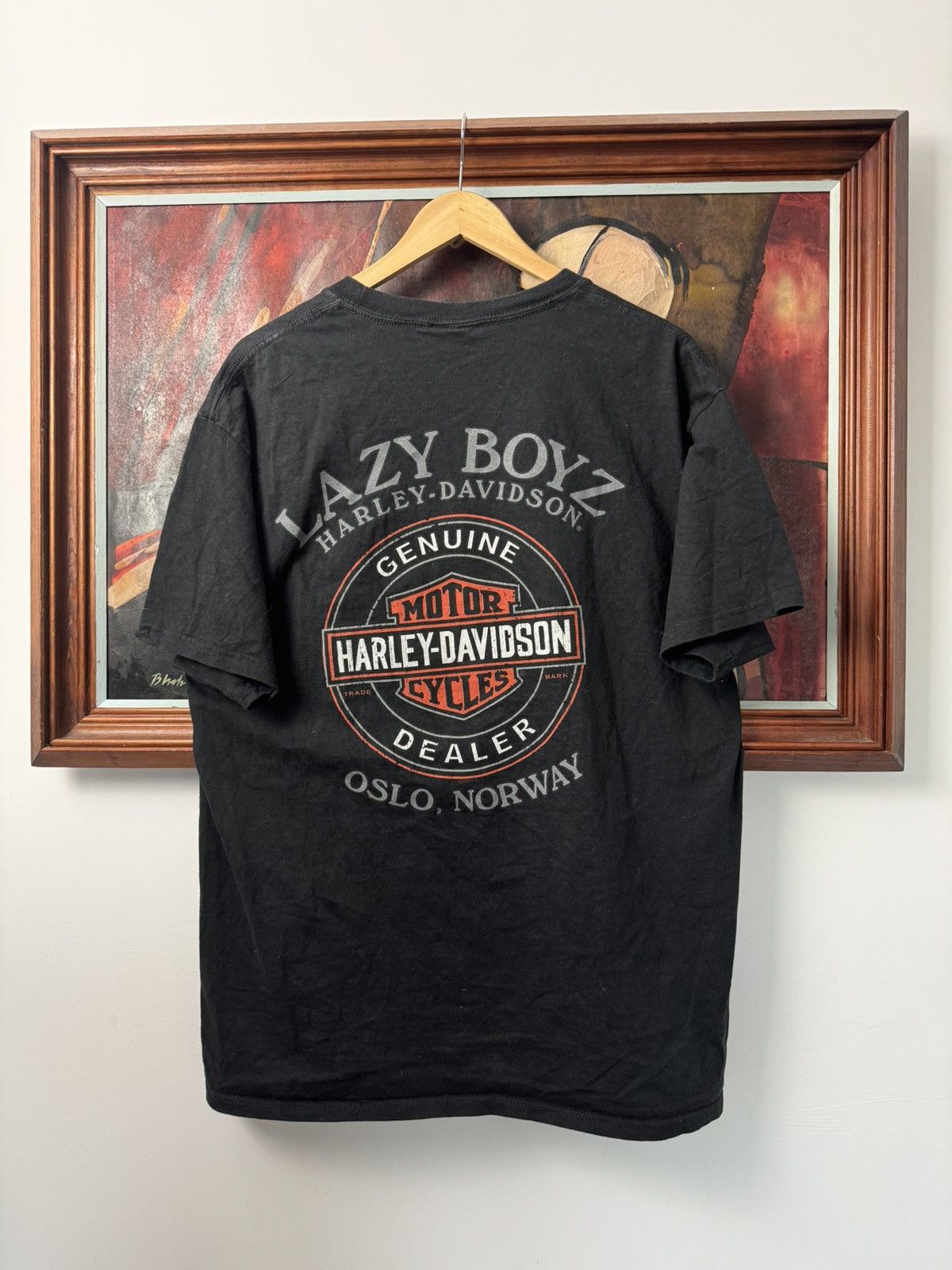 Harley Davidson Harley Davidson Vintage Tee Flame Print Y2k License Racing Size US L / EU 52-54 / 3 - 2 Thumbnail