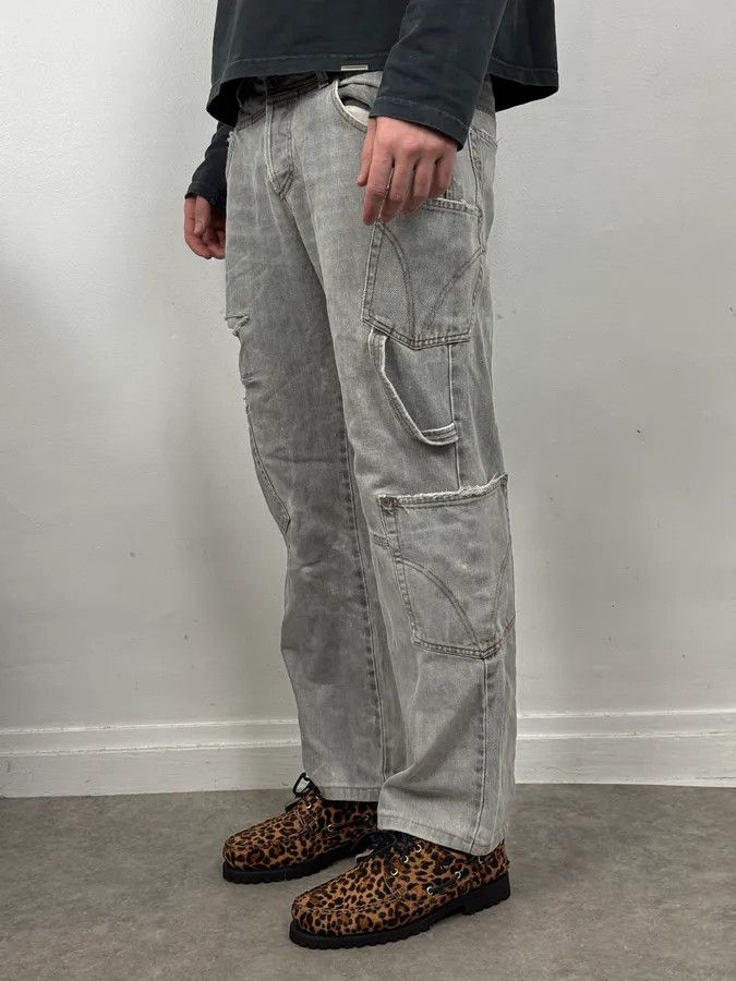 Dolce & Gabbana AW2004 Dolce & Gabbana Grey Distressed Multipocket Denim Jeans Size US 34 / EU 50 - 3 Thumbnail