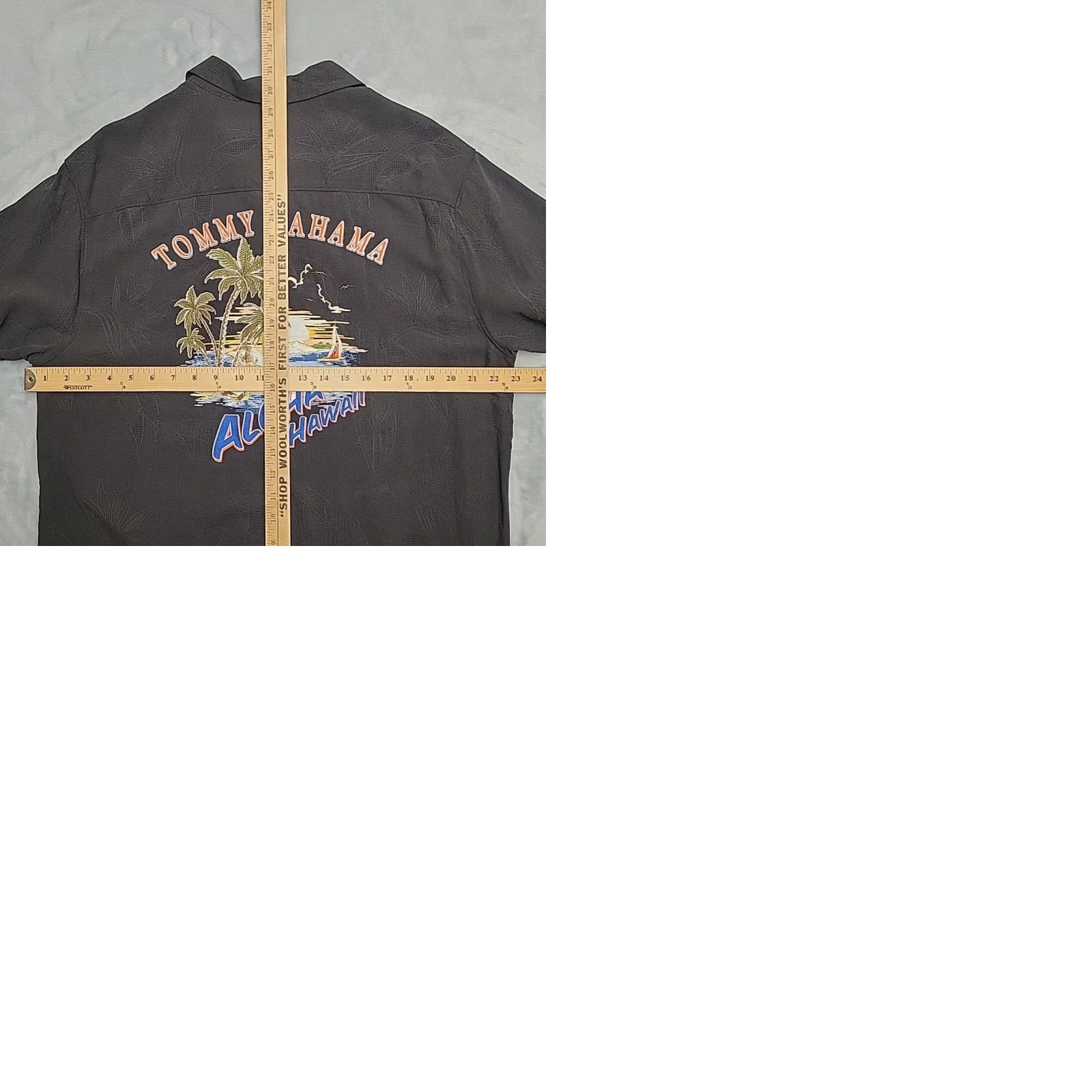 Tommy Bahama VINTAGE Tommy Bahama Shirt Mens M Black 100% Silk Embroidered Aloha Hawaii Loop Collar Size US M / EU 48-50 / 2 - 10 Thumbnail
