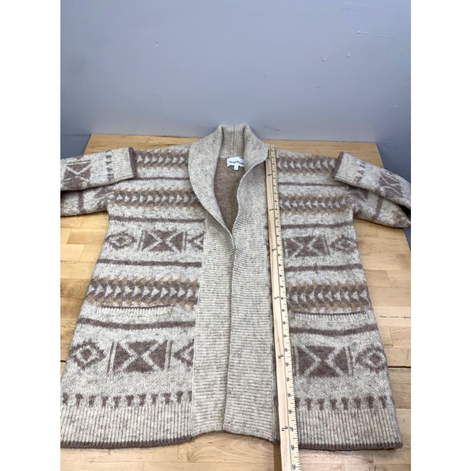 Heartloom Heartloom Cardigan Womens S Beige Aztec Southwest Casual Cardigan Sweater Knit Acrylic Long Sleeve 12767 Size S / US 4 / IT 40 - 5 Thumbnail