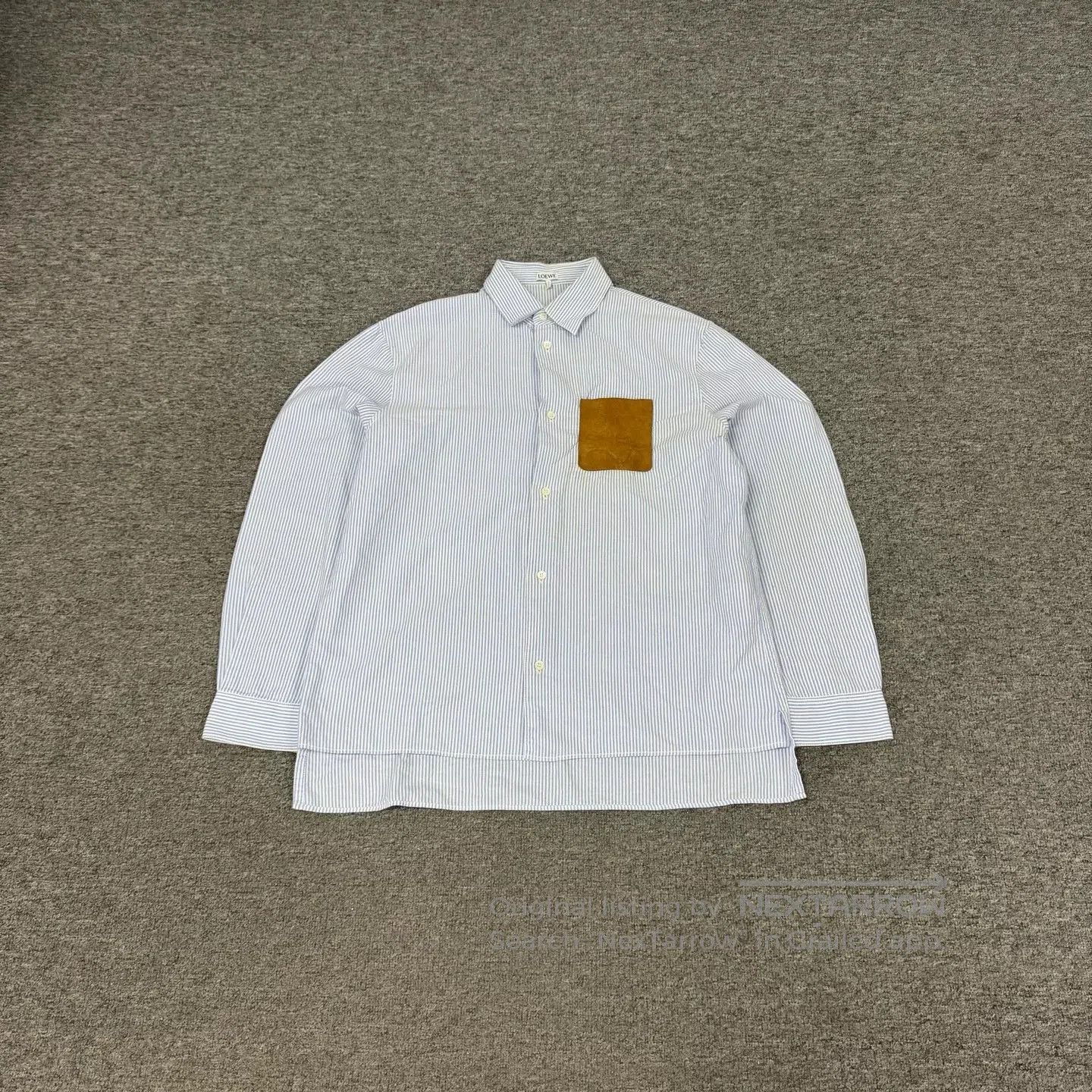 Loewe Loewe Leather Pocket Embossed Logo Stripe Shirt. Size US M / EU 48-50 / 2 - 1 Thumbnail