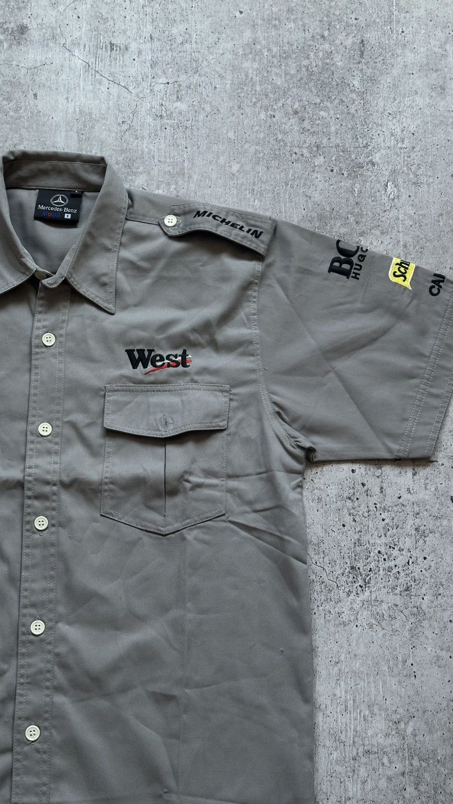 Mercedes-Benz Vintage Mercedes-Benz West Formula 1 Button Up Shirt Size US L / EU 52-54 / 3 - 2 Thumbnail