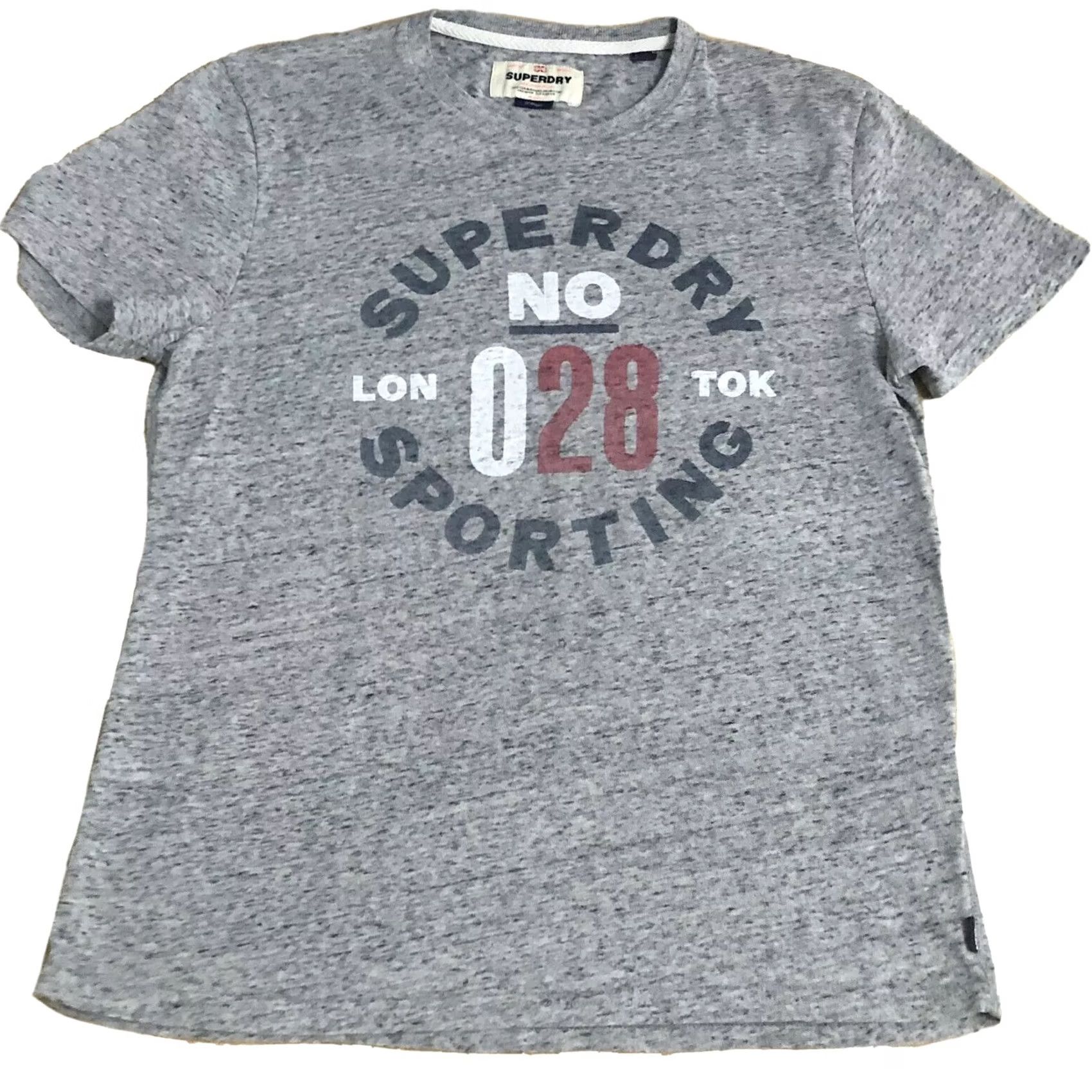 Superdry Superdry Shirt Mens XL Sporting Marl Grey Fitted Men Short Sleeve Crew Neck Size US XL / EU 56 / 4 - 2 Thumbnail
