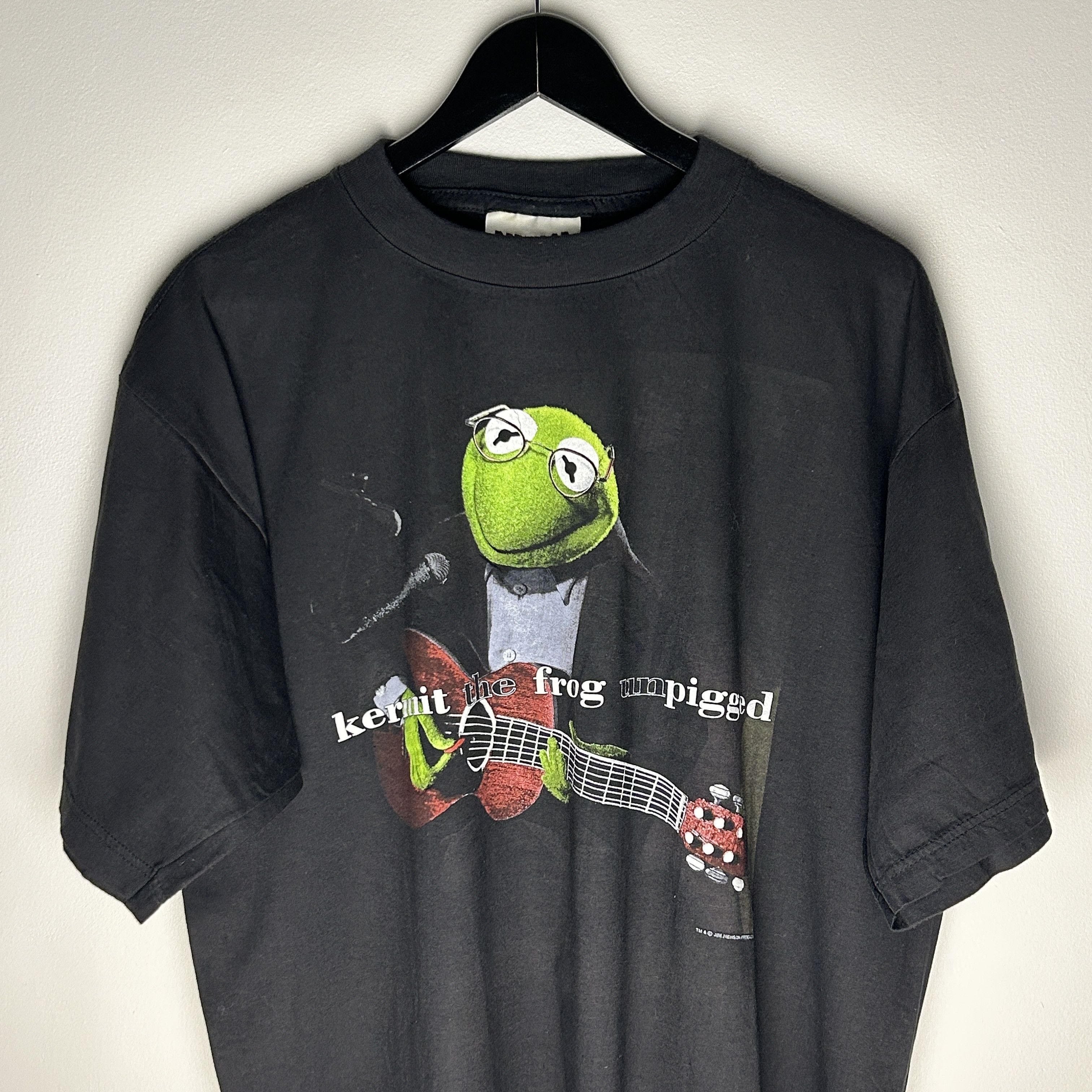 Cartoon Network Vintage Kermit The Frog Unpigged Parody 90’s Band T-shirt Size US XL / EU 56 / 4 - 2 Thumbnail