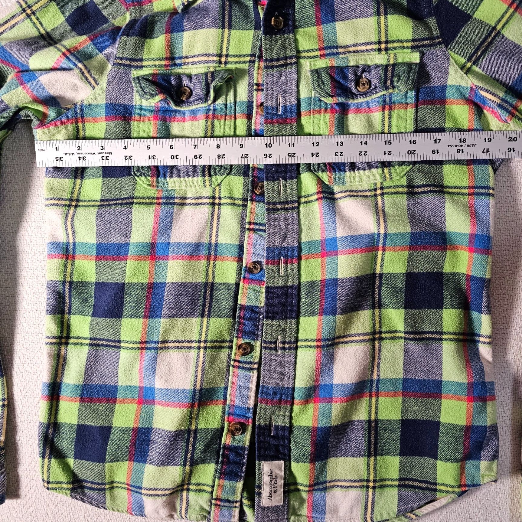 Abercrombie & Fitch VINTAGE Abercrombie & Fitch Mens Button-Up Shirt Flannel Plaid Long Sleeve Cotton Green Fall Winter Casual Size US M / EU 48-50 / 2 - 5 Thumbnail