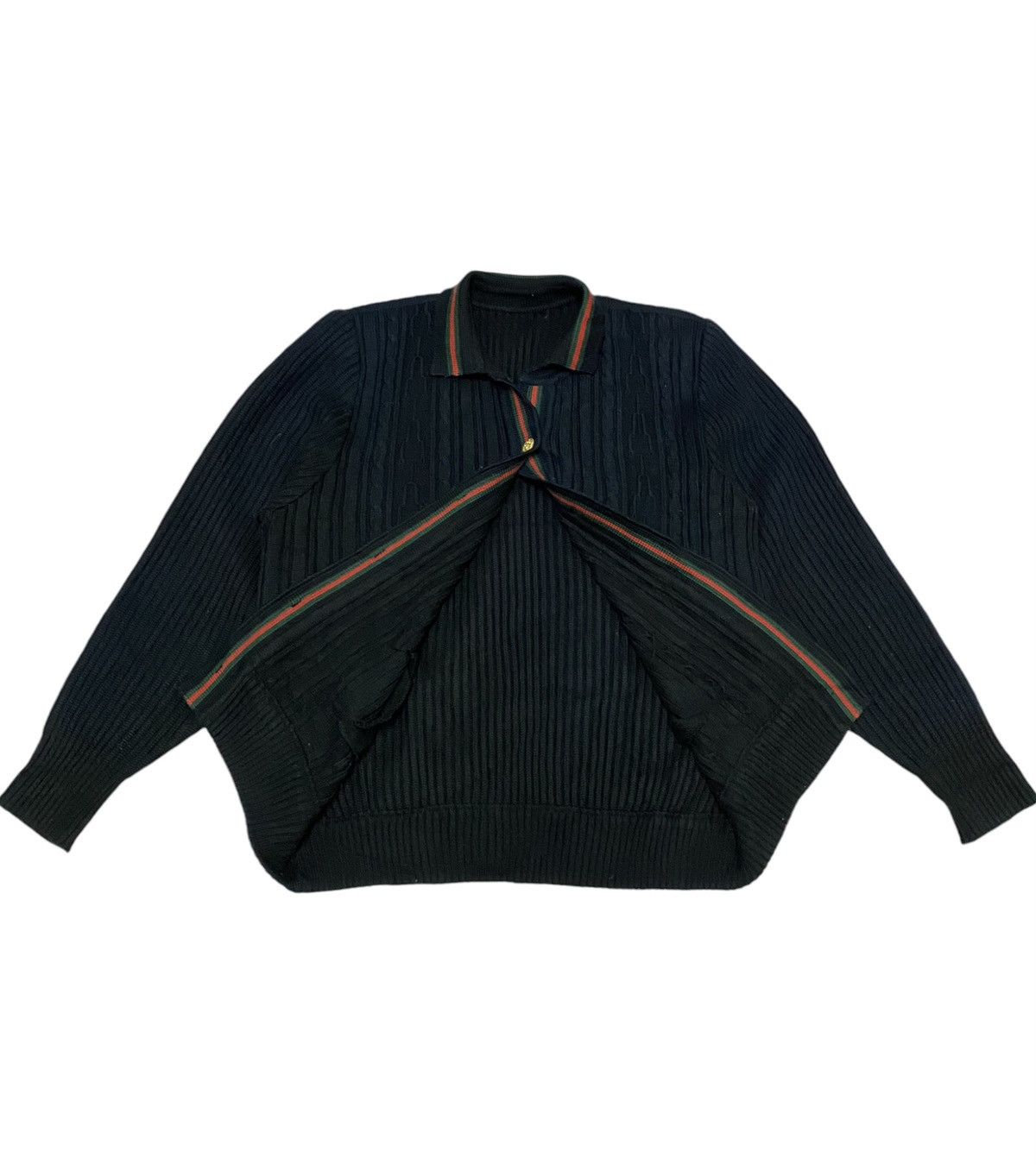 Japanese Brand Unbrand “Gucci” Colourway Button Up Cable Knit (C4) Size US M / EU 48-50 / 2 - 3 Thumbnail
