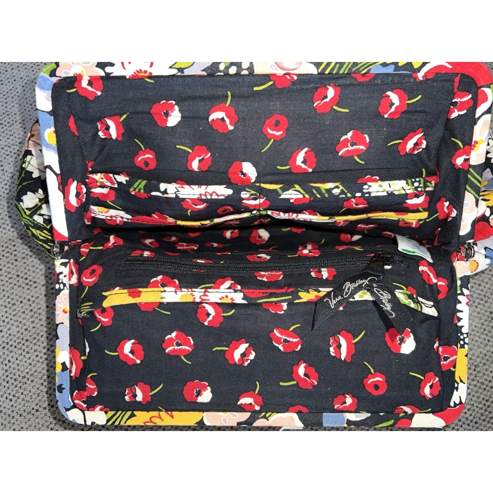 Vera Bradley Vera Bradley Quilted Alice Poppy Field Floral Handbag Purse Size ONE SIZE - 5 Thumbnail