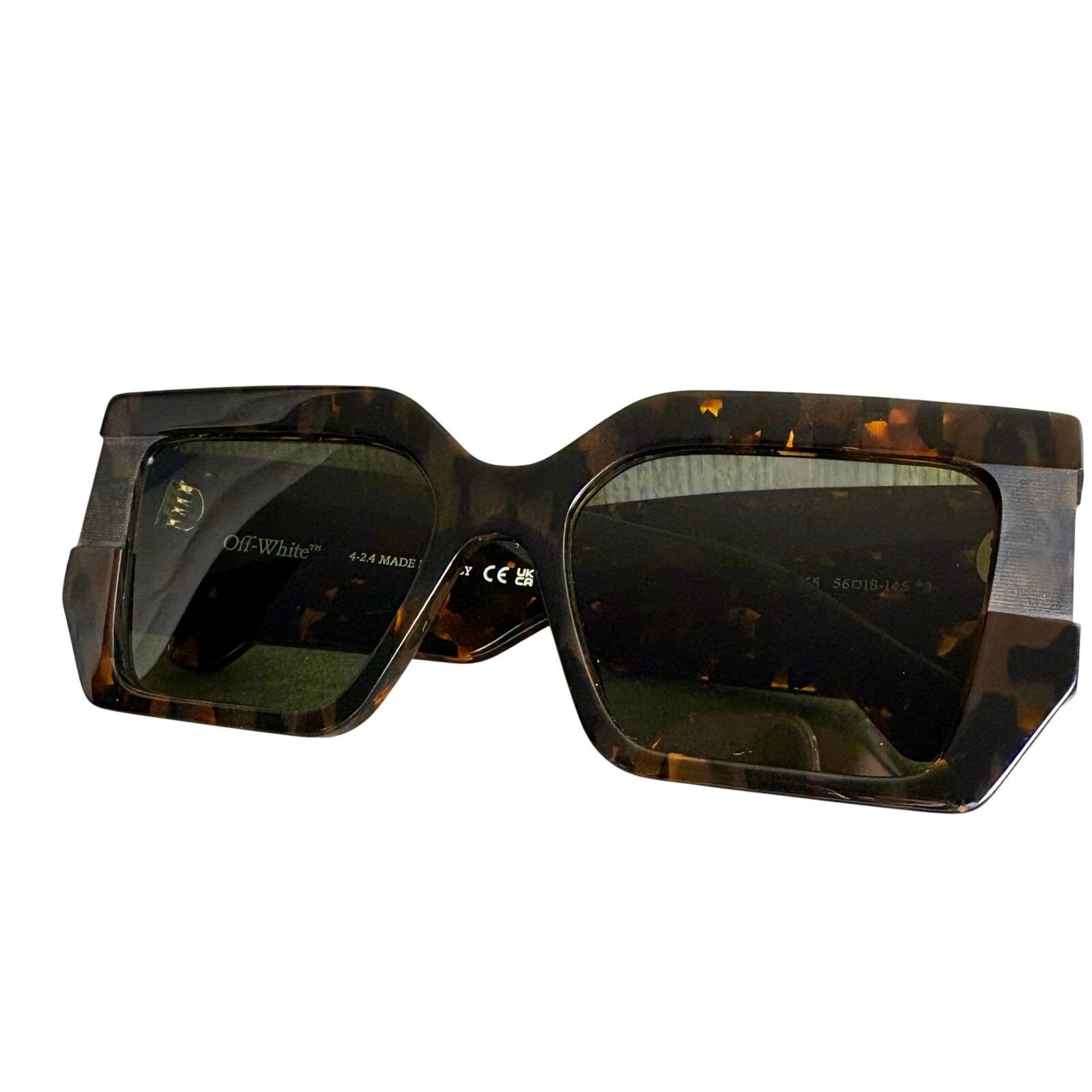 Off-White NEW Off-White Unisex Sunglasses - Dover, Havana Green. Size ONE SIZE - 5 Thumbnail