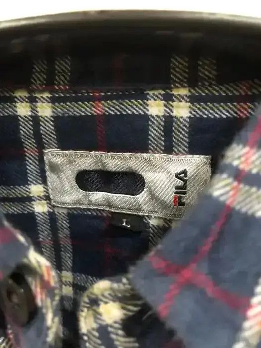 Fila Vintage Fila Flannel Shirt 👕 Size US L / EU 52-54 / 3 - 3 Thumbnail