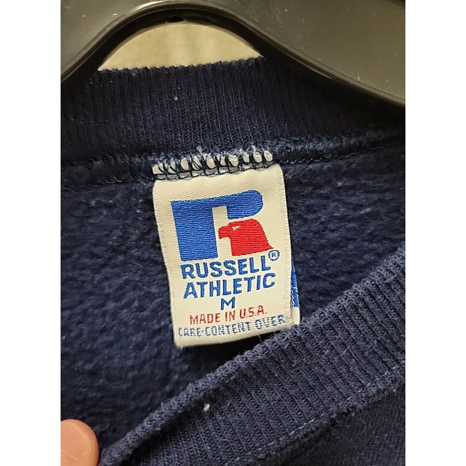 Russell Athletic VINTAGE Russell Athletic Sweatshirt Mens Medium Blue Pullover Crew Neck 90s Grunge Logo Size US M / EU 48-50 / 2 - 3 Thumbnail