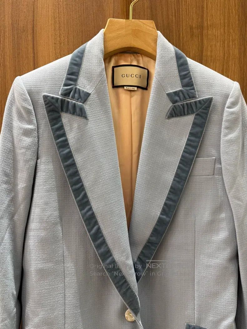 Gucci Gucci Blue velvet stitched suit jacket Size XS / US 0-2 / IT 36-38 - 3 Thumbnail