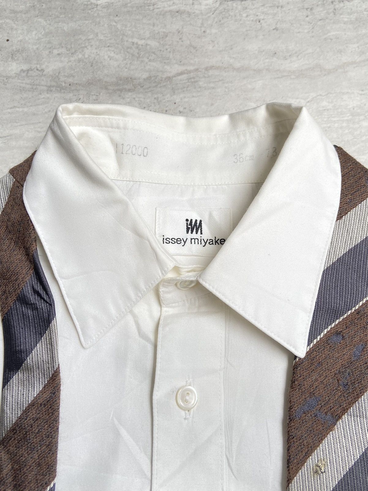 Issey Miyake ISSEY MIYAKE IM White Shirt Tie Size US S / EU 44-46 / 1 - 10 Thumbnail