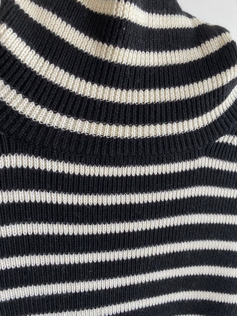 Saint Laurent Paris black and white striped turtleneck sweater-2507 Size US XL / EU 56 / 4 - 3 Thumbnail