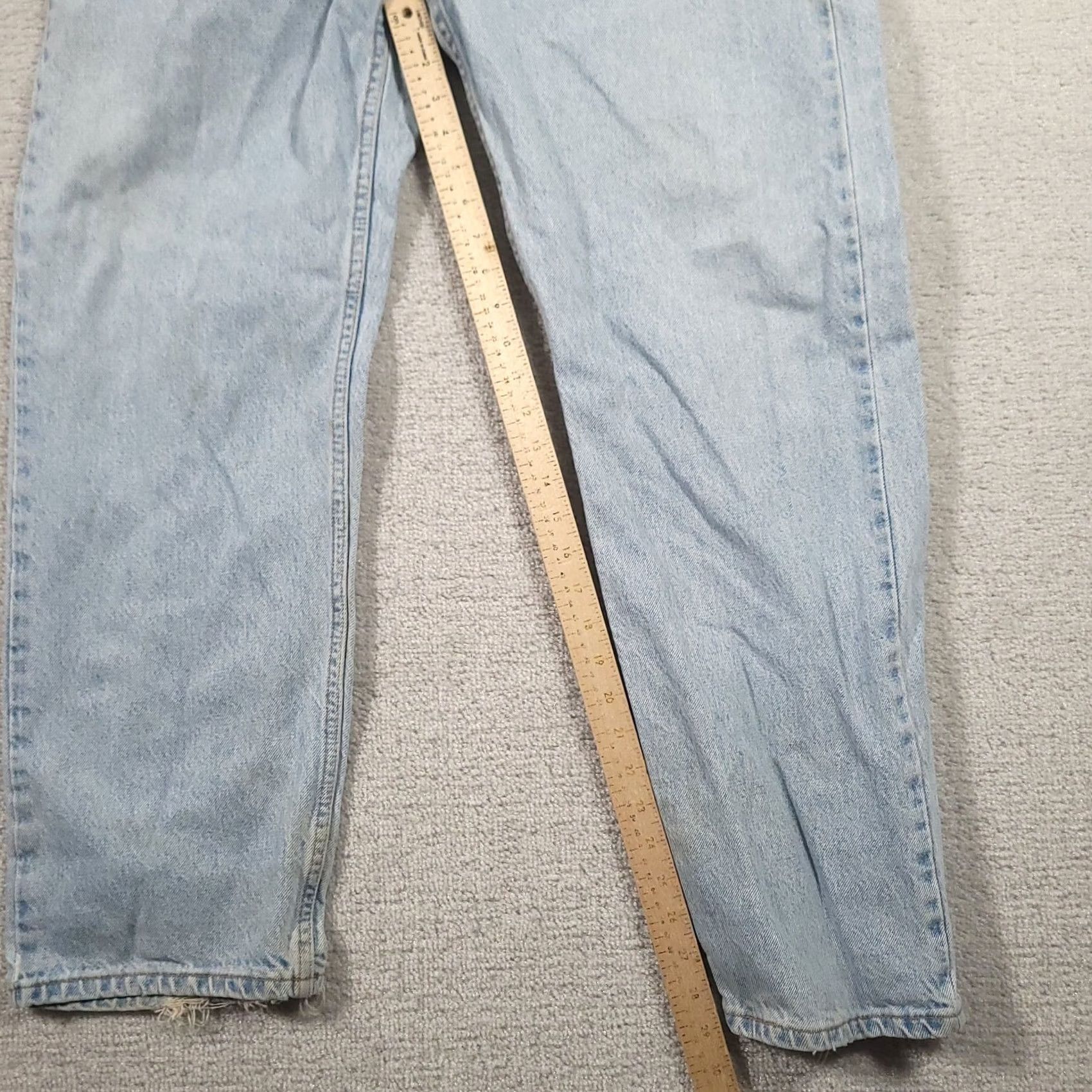 Levi's VINTAGE Levi's 505 Jeans Mens 40x29 Blue 90s Orange Tab Distressed Stained Denim Straight Regular 5-Pocket Jeans Mens Size US 40 / EU 56 - 4 Thumbnail